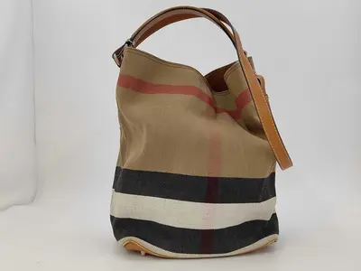 BAG LONDON ASHBY 2WAY CANVAS NOVACHECK BUCKET Shoulder Bag