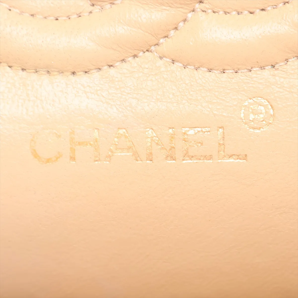 Matelassé 25 Lambskin Double Flap Double Chain Bag, Beige, Gold Hardware, 0505081, Serial Number 0-series, A01112 — view 11