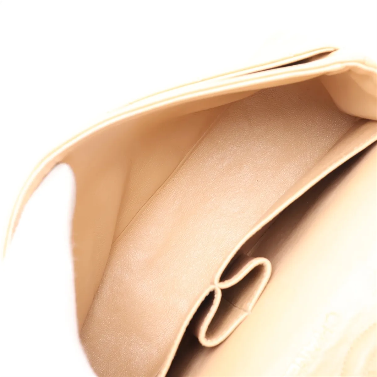 Matelassé 25 Lambskin Double Flap Double Chain Bag, Beige, Gold Hardware, 0505081, Serial Number 0-series, A01112 — view 7