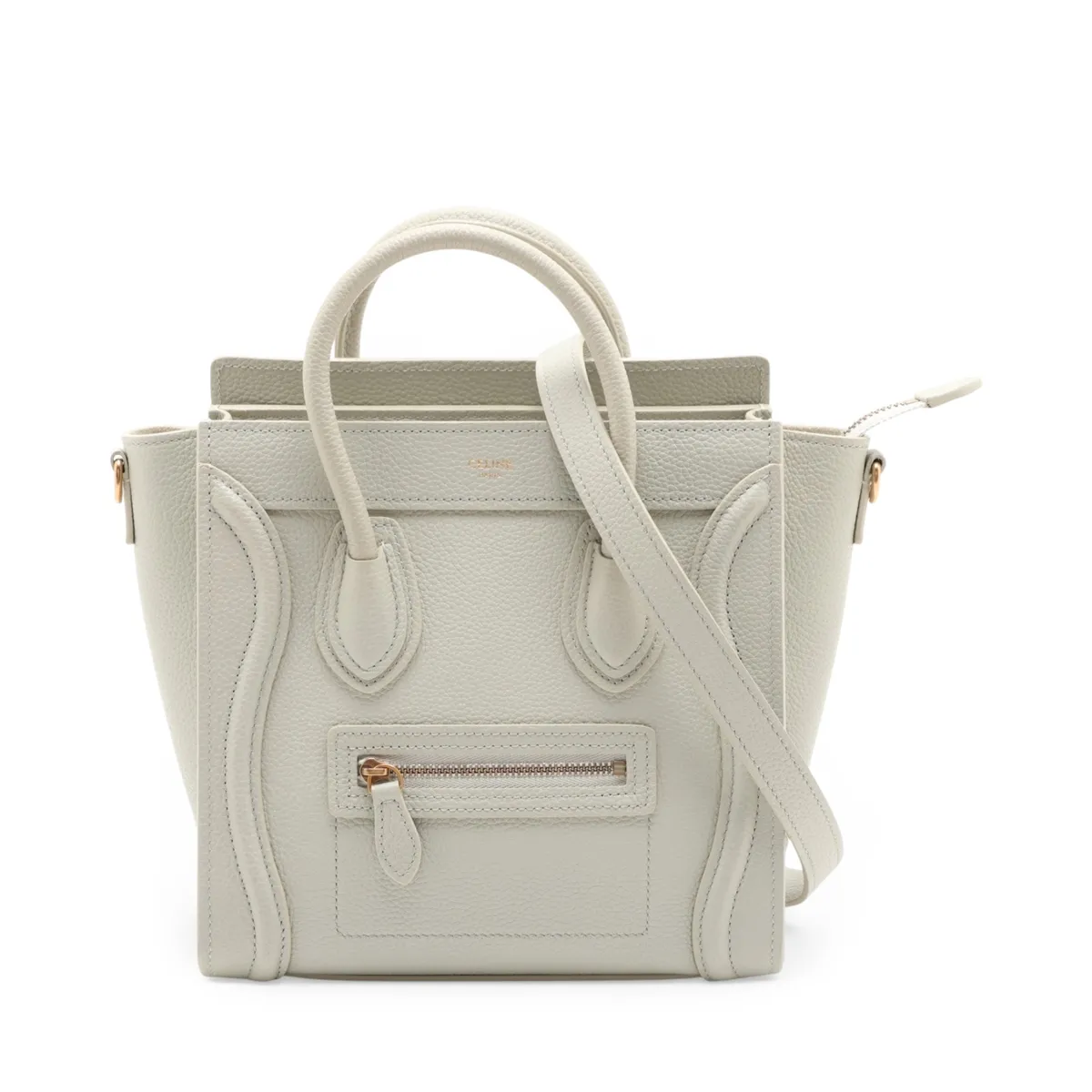 Luggage Nano Shopper Leather 2-Way Handbag, Green