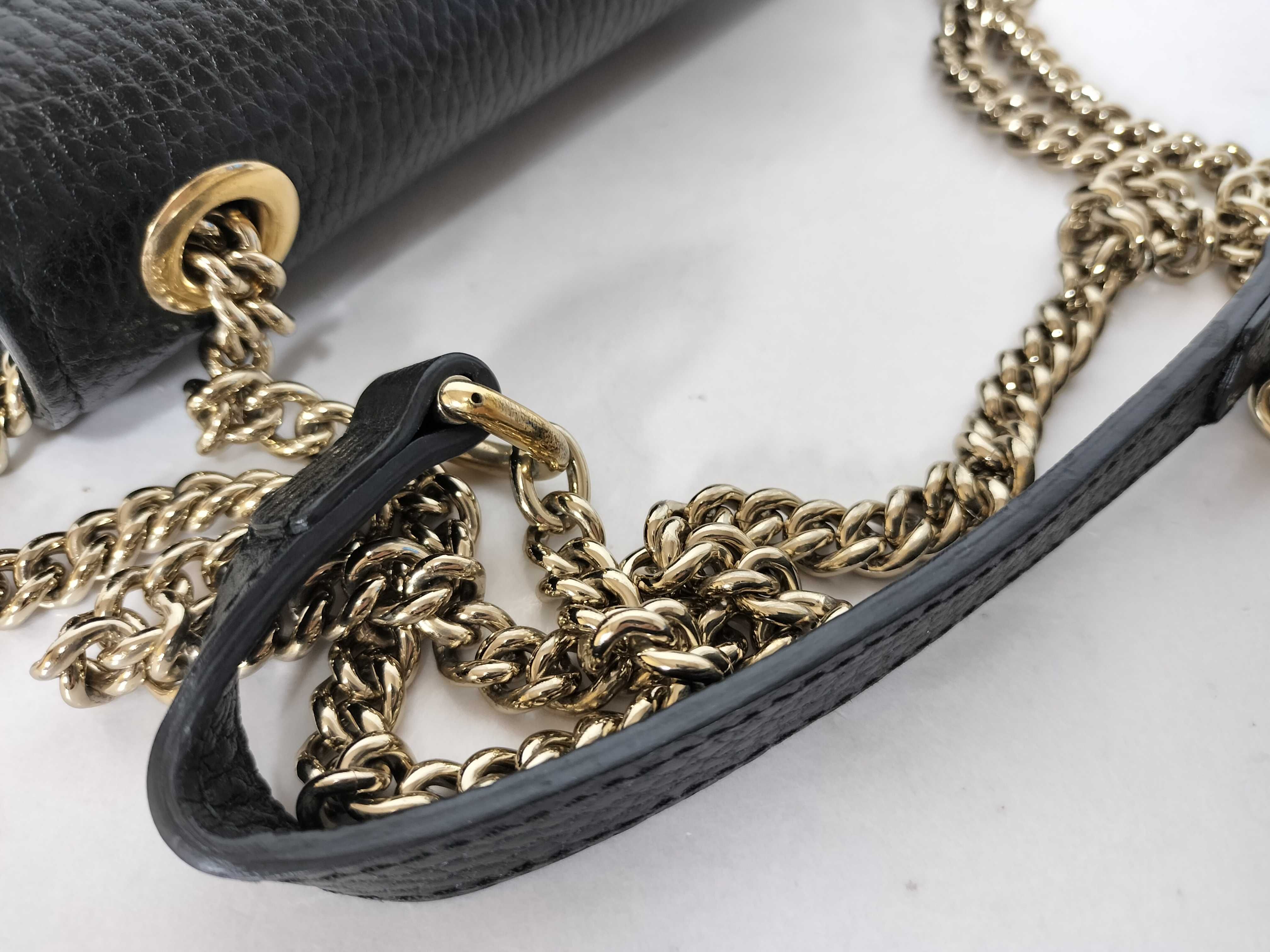 GG Interlocking GG Chain Bag Black Shoulder Bag — view 4