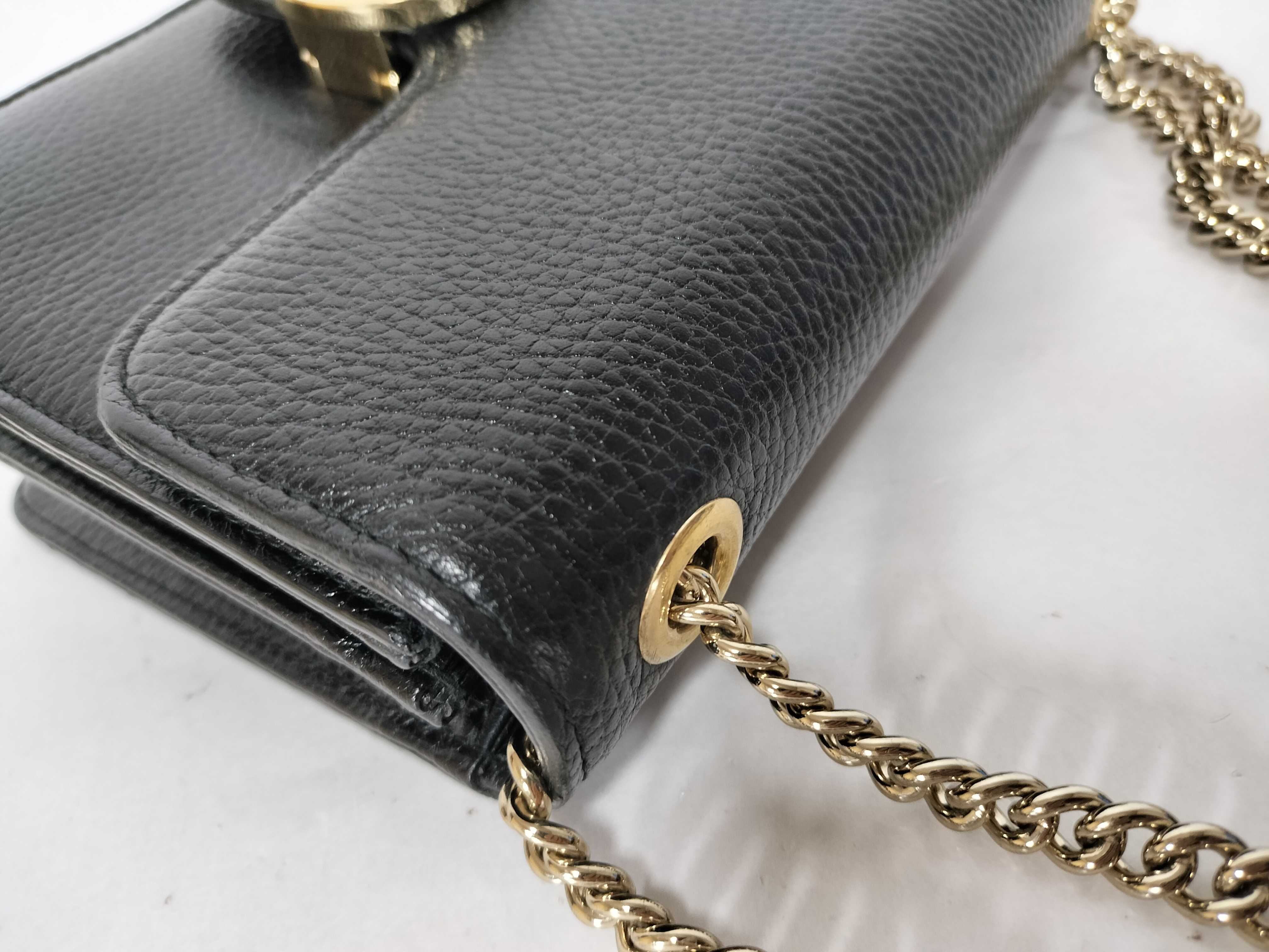 GG Interlocking GG Chain Bag Black Shoulder Bag — view 5