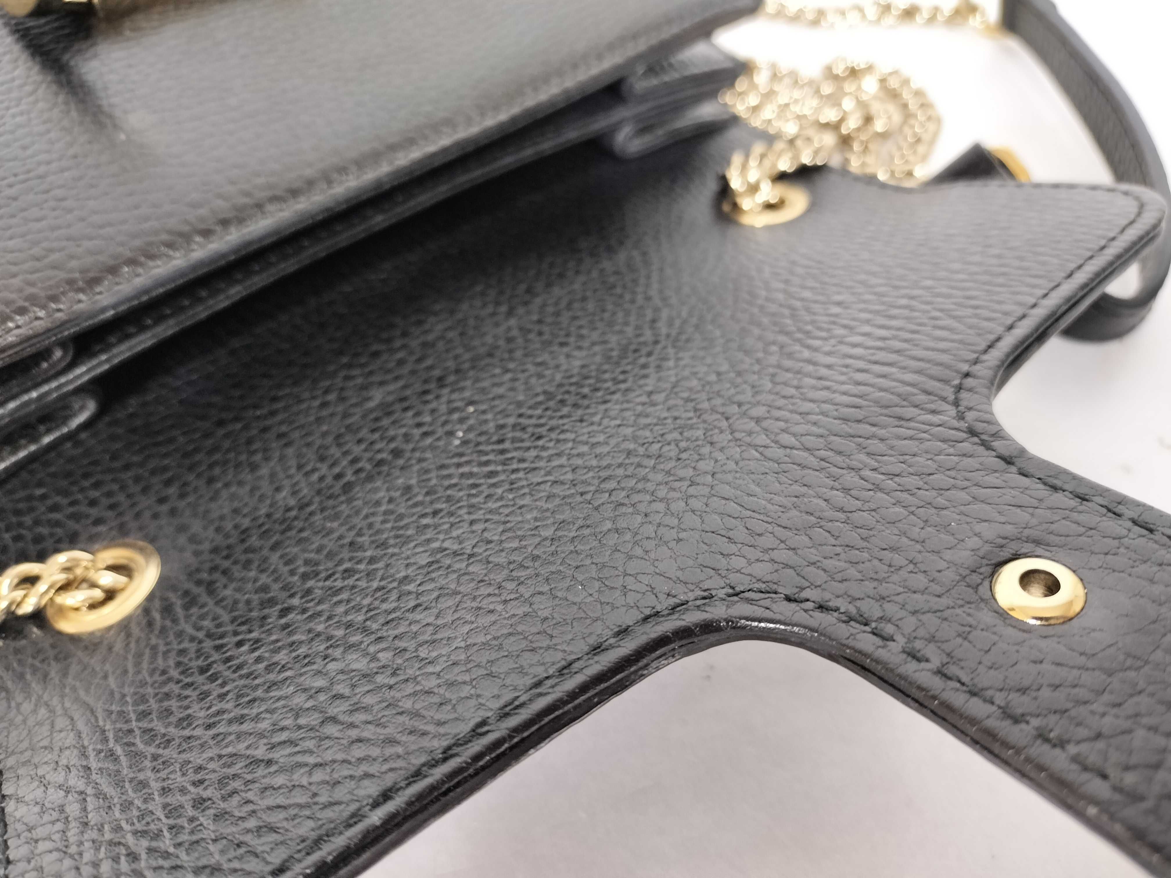 GG Interlocking GG Chain Bag Black Shoulder Bag — view 9