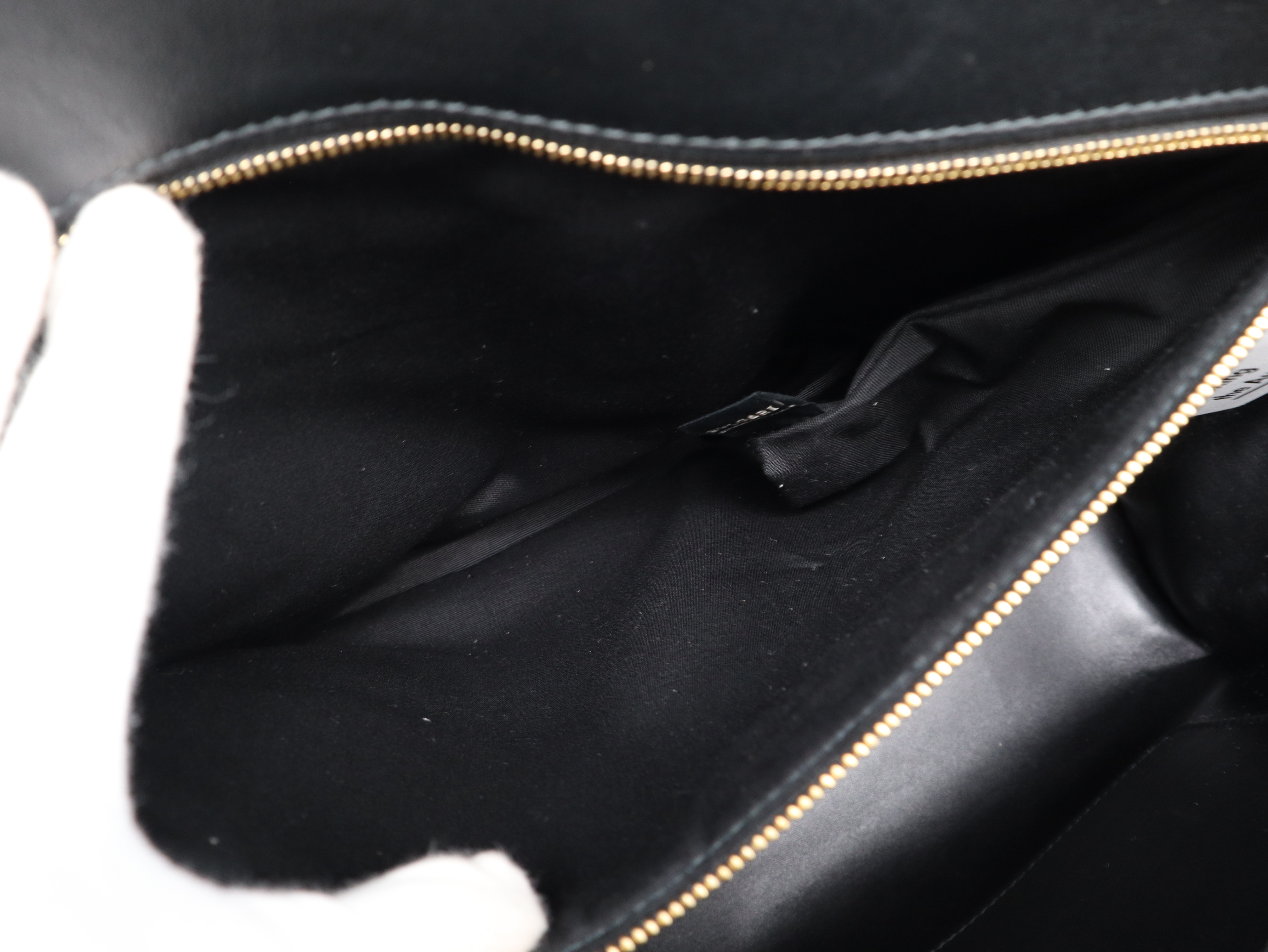 Serpenti Leather Tote Bag (Black) with Dust Bag — view 9