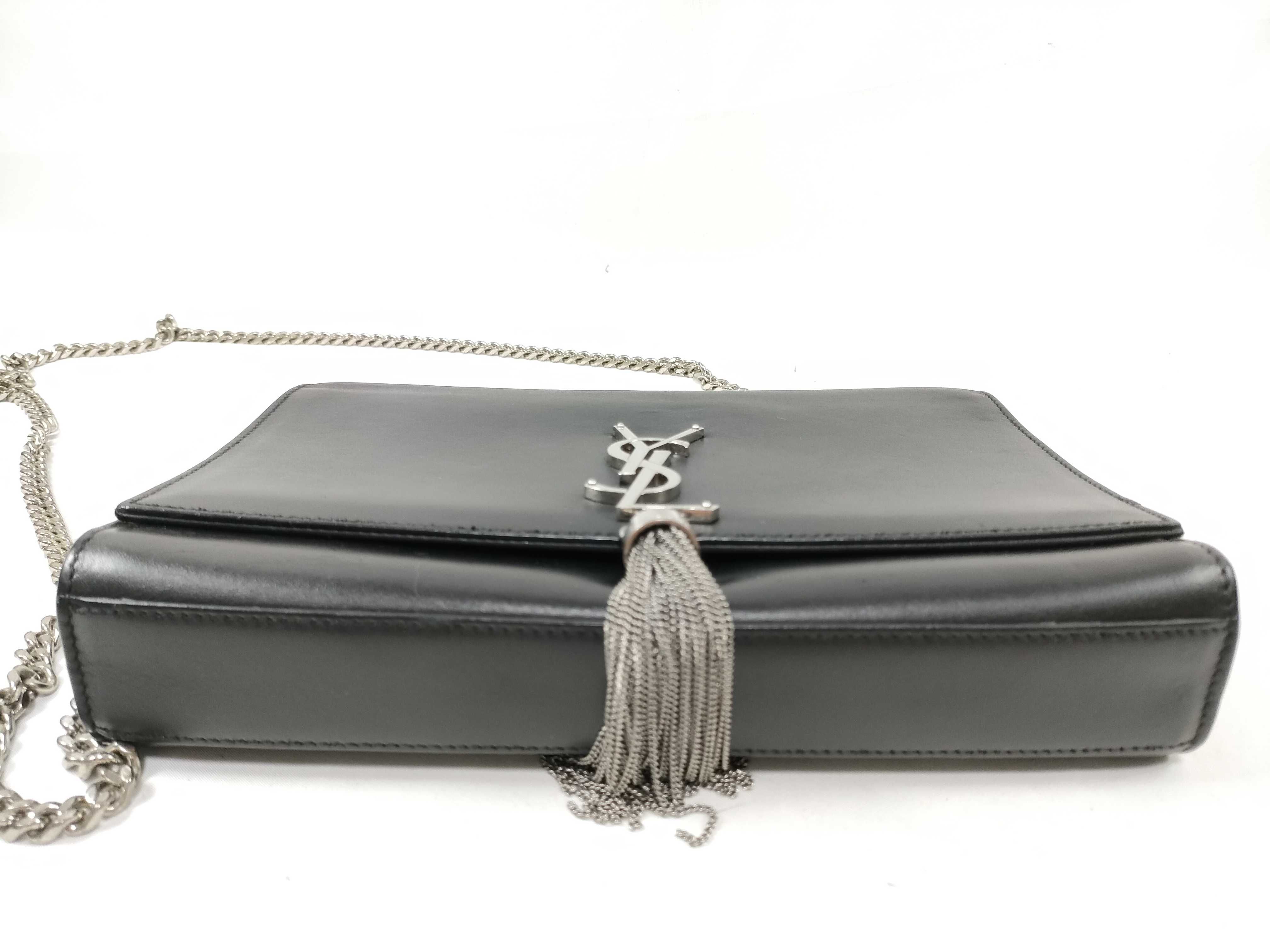 Classic Kate Leather Chain Shoulder Bag Black Shoulder Bag — view 5