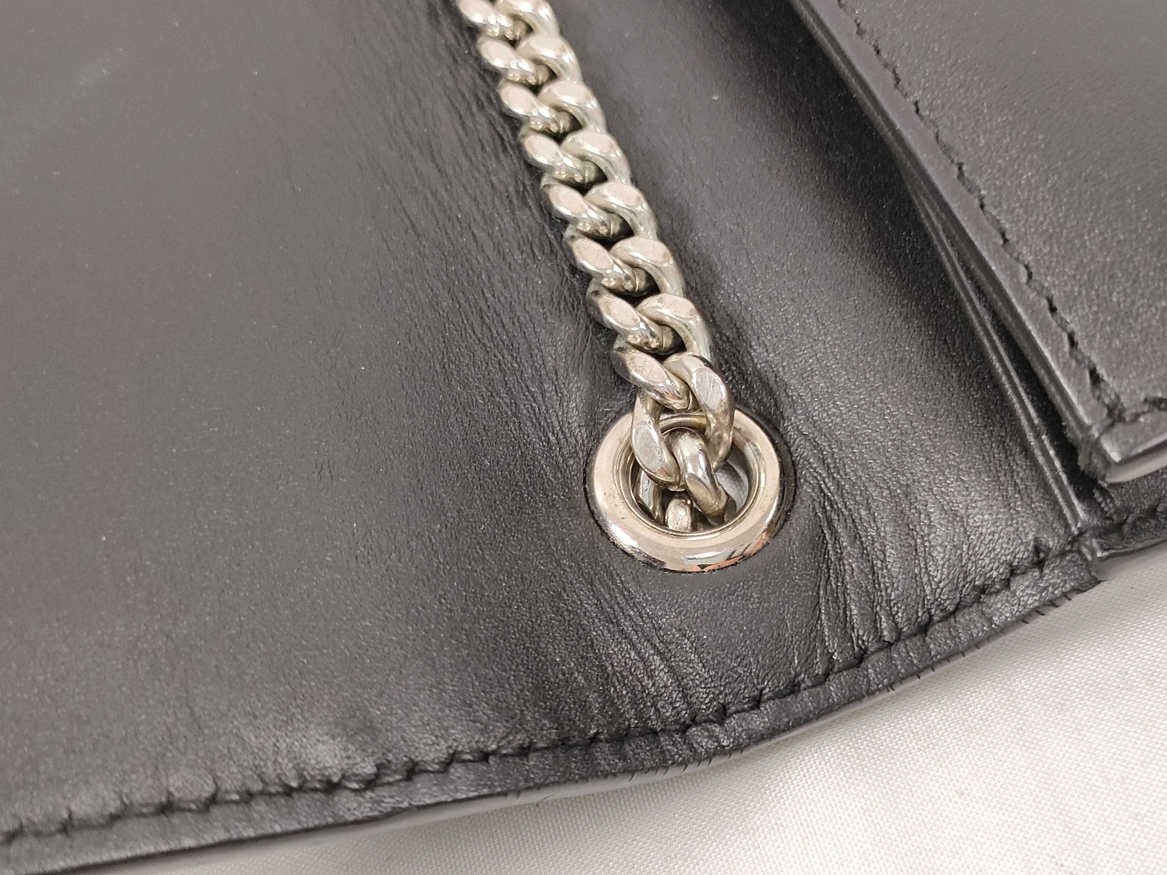 Classic Kate Leather Chain Shoulder Bag Black Shoulder Bag — view 9