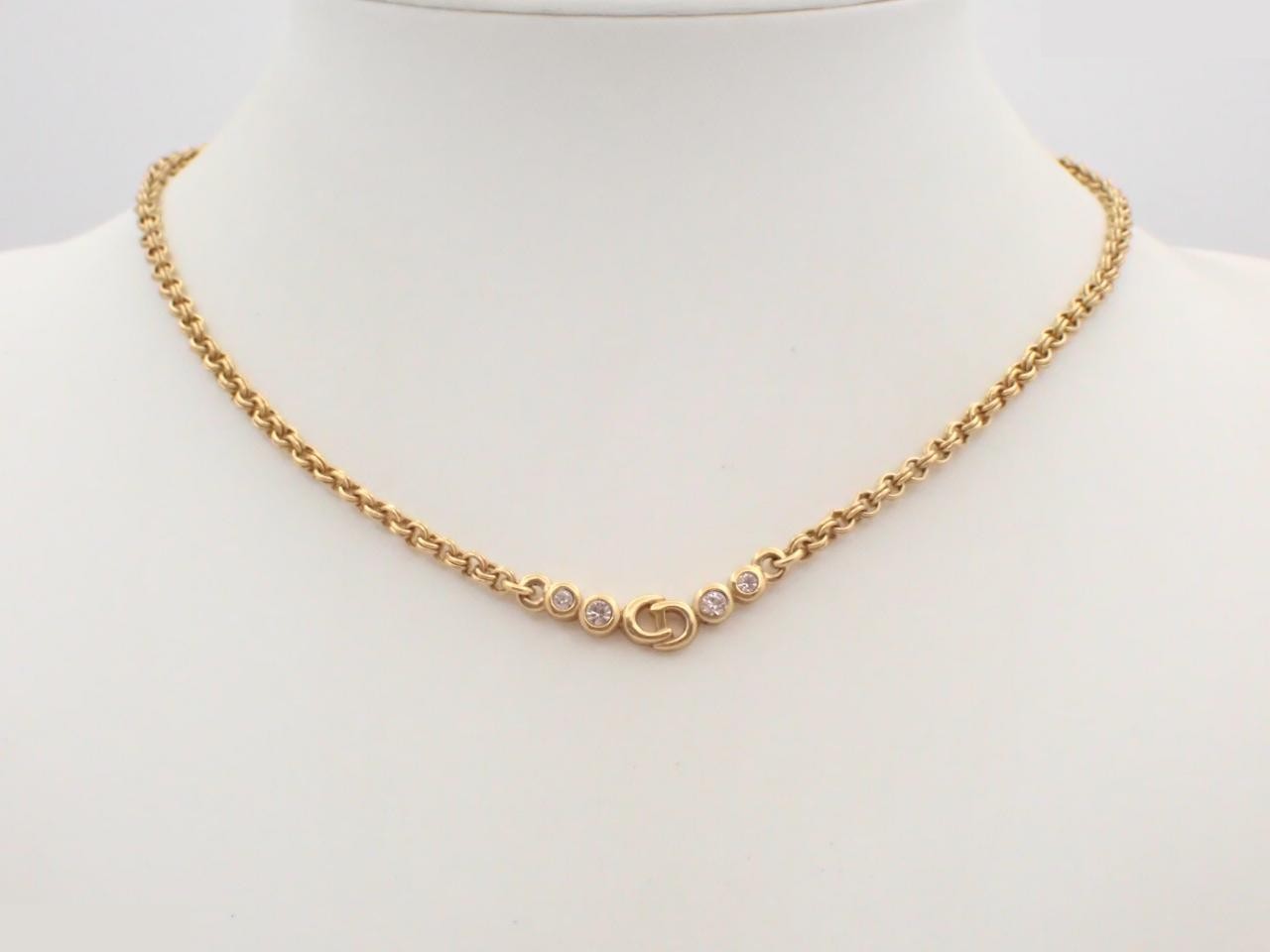 CD logo necklace, chain approximately 40cm — view 3