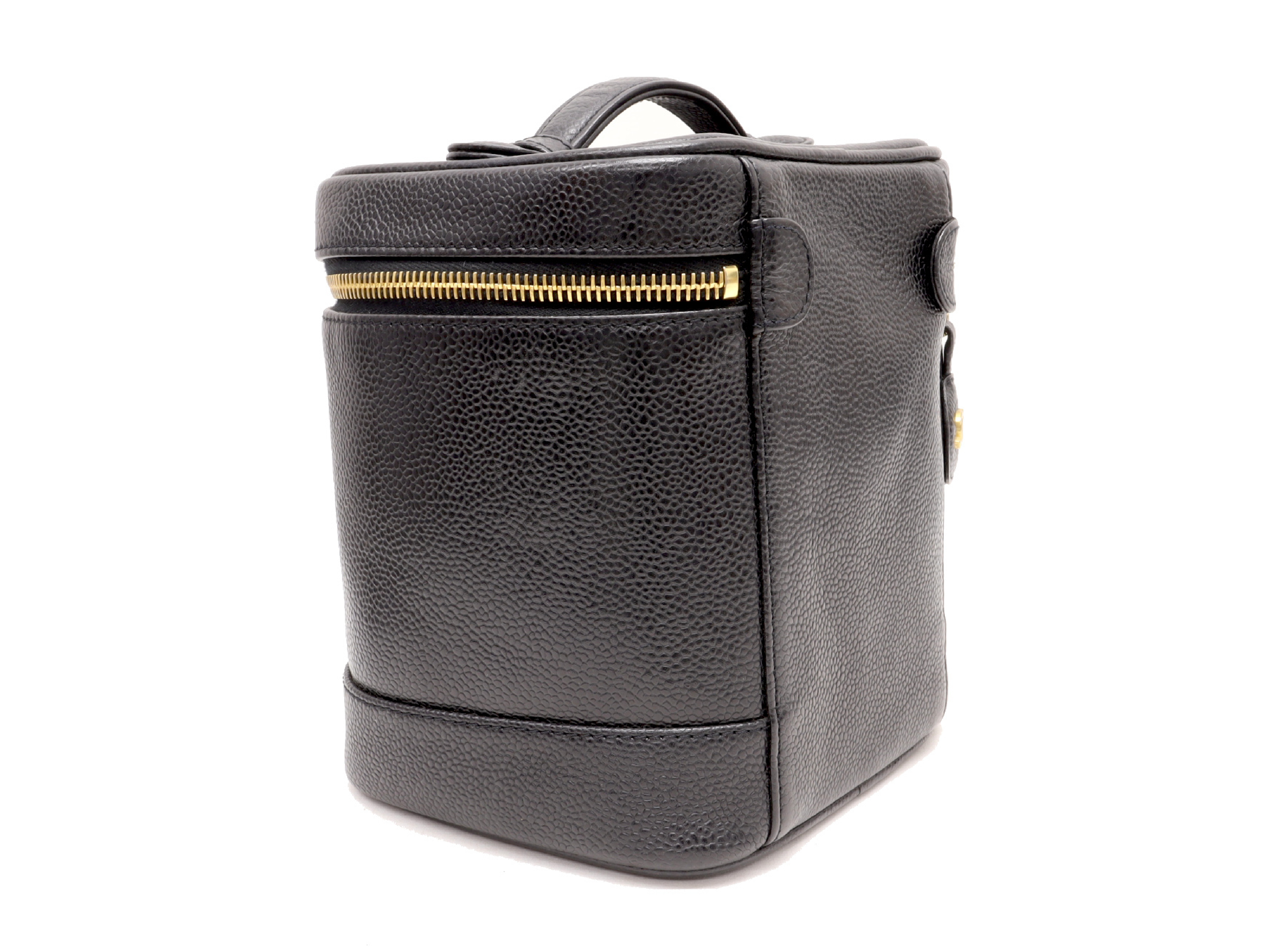 Coco Mark Caviar Skin Black Vanity Bag (Serial No. 6, No Seal) — view 3