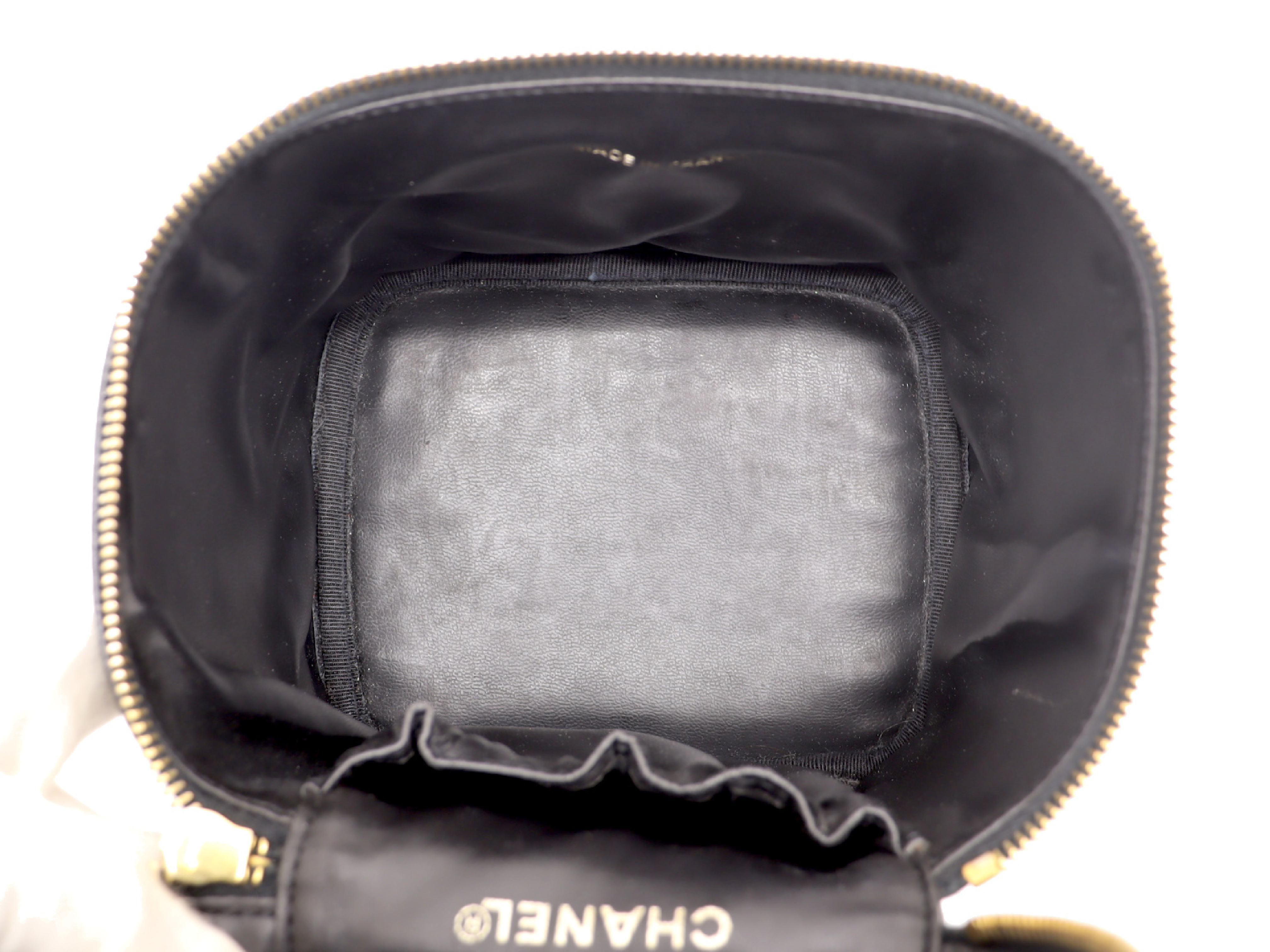 Coco Mark Caviar Skin Black Vanity Bag (Serial No. 6, No Seal) — view 7