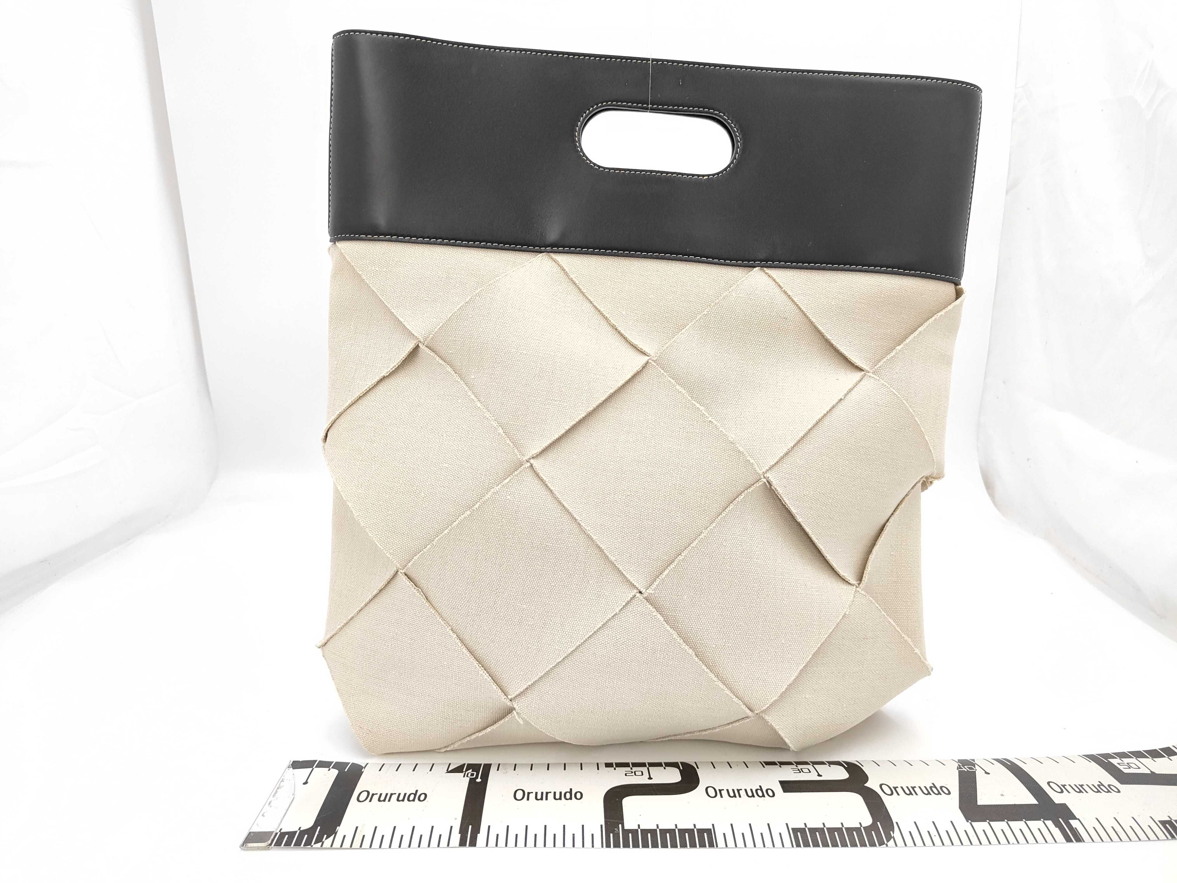 Intrecciato Handbag Canvas/Leather Handbag — view 2
