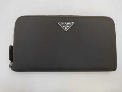 Nylon Long Wallet, Round Nylon, Brown, M506