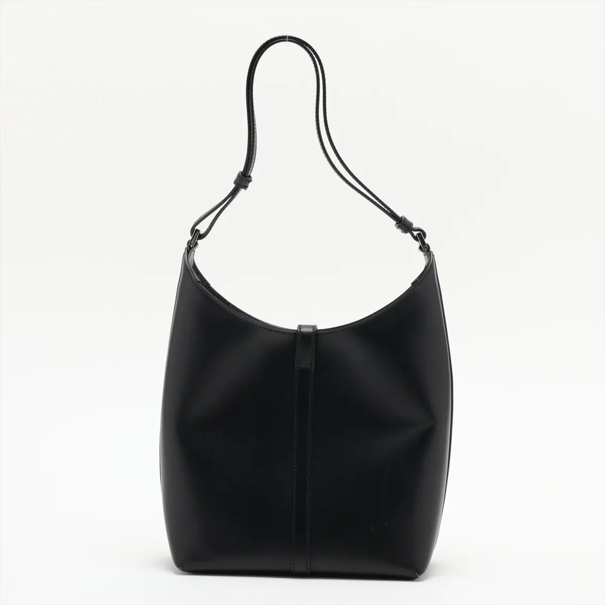 Jackie Leather Shoulder Bag, Black — view 2
