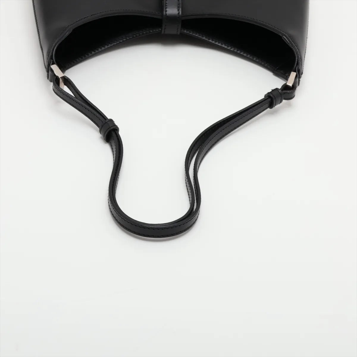 Jackie Leather Shoulder Bag, Black — view 5