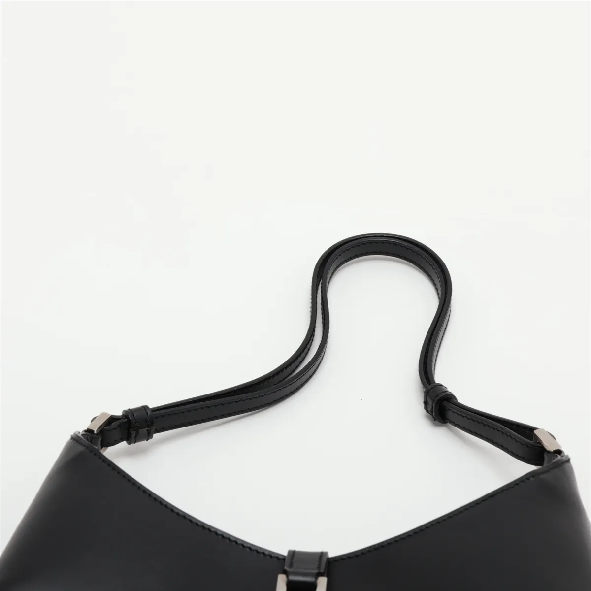 Jackie Leather Shoulder Bag, Black — view 6