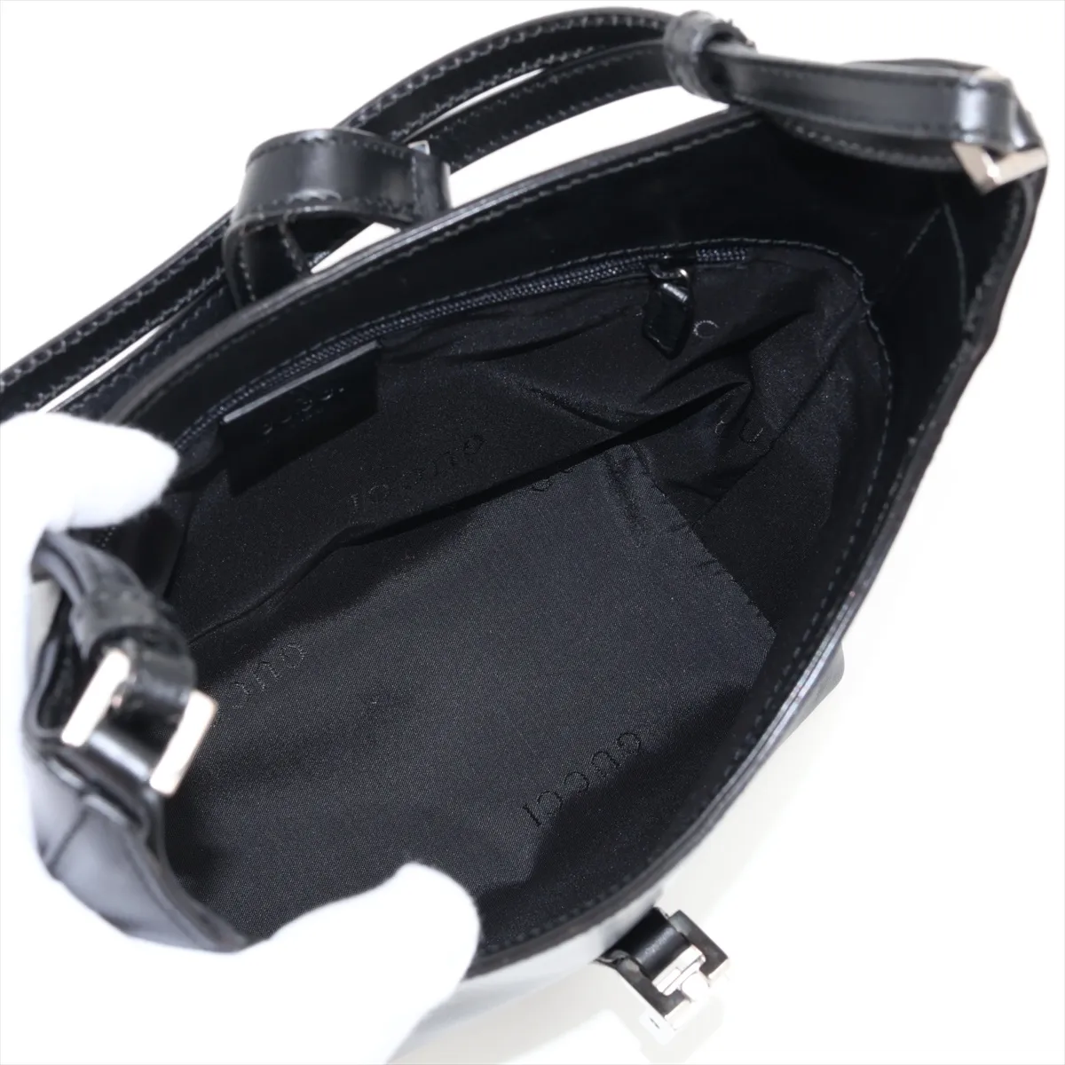Jackie Leather Shoulder Bag, Black — view 7