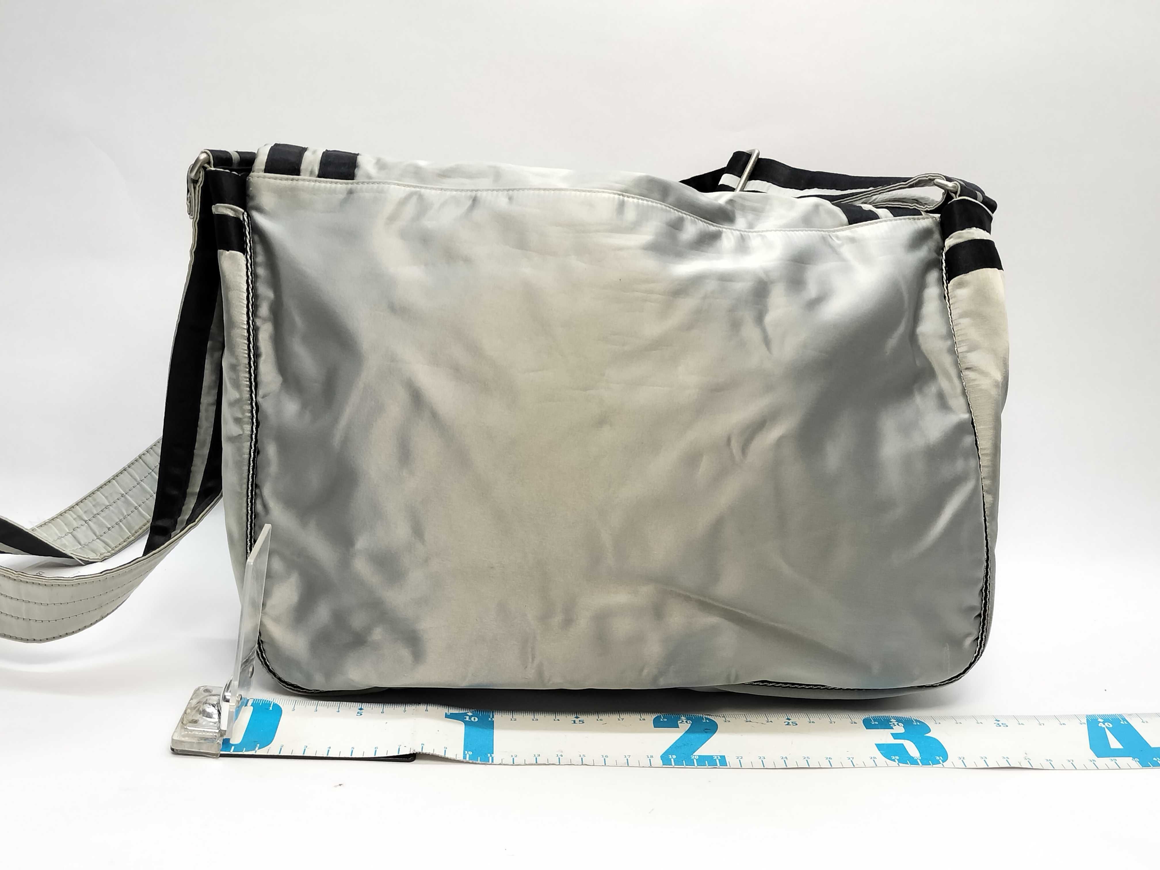 Sport Nylon Messenger Bag, Gray Shoulder Bag — view 2