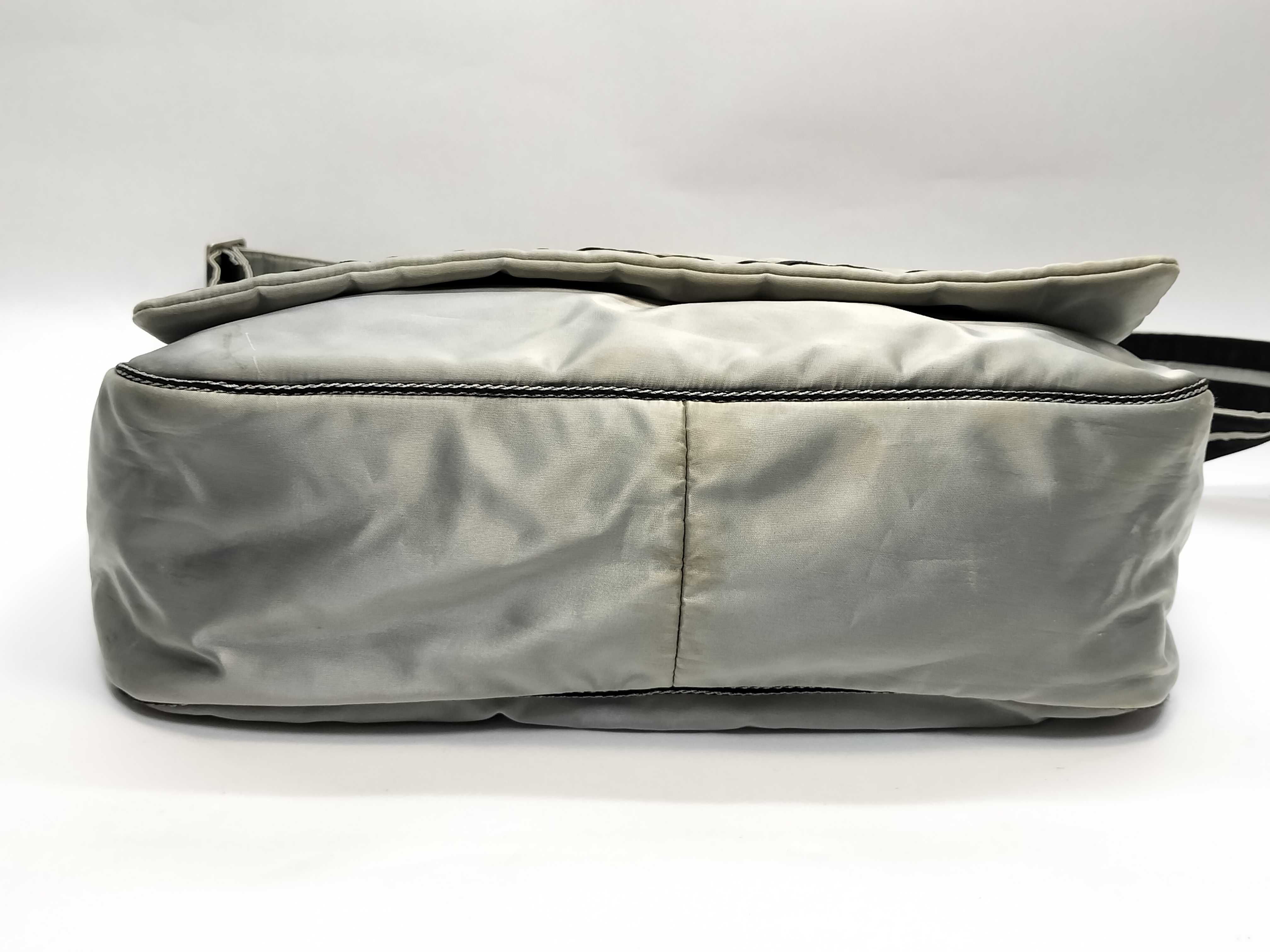 Sport Nylon Messenger Bag, Gray Shoulder Bag — view 4