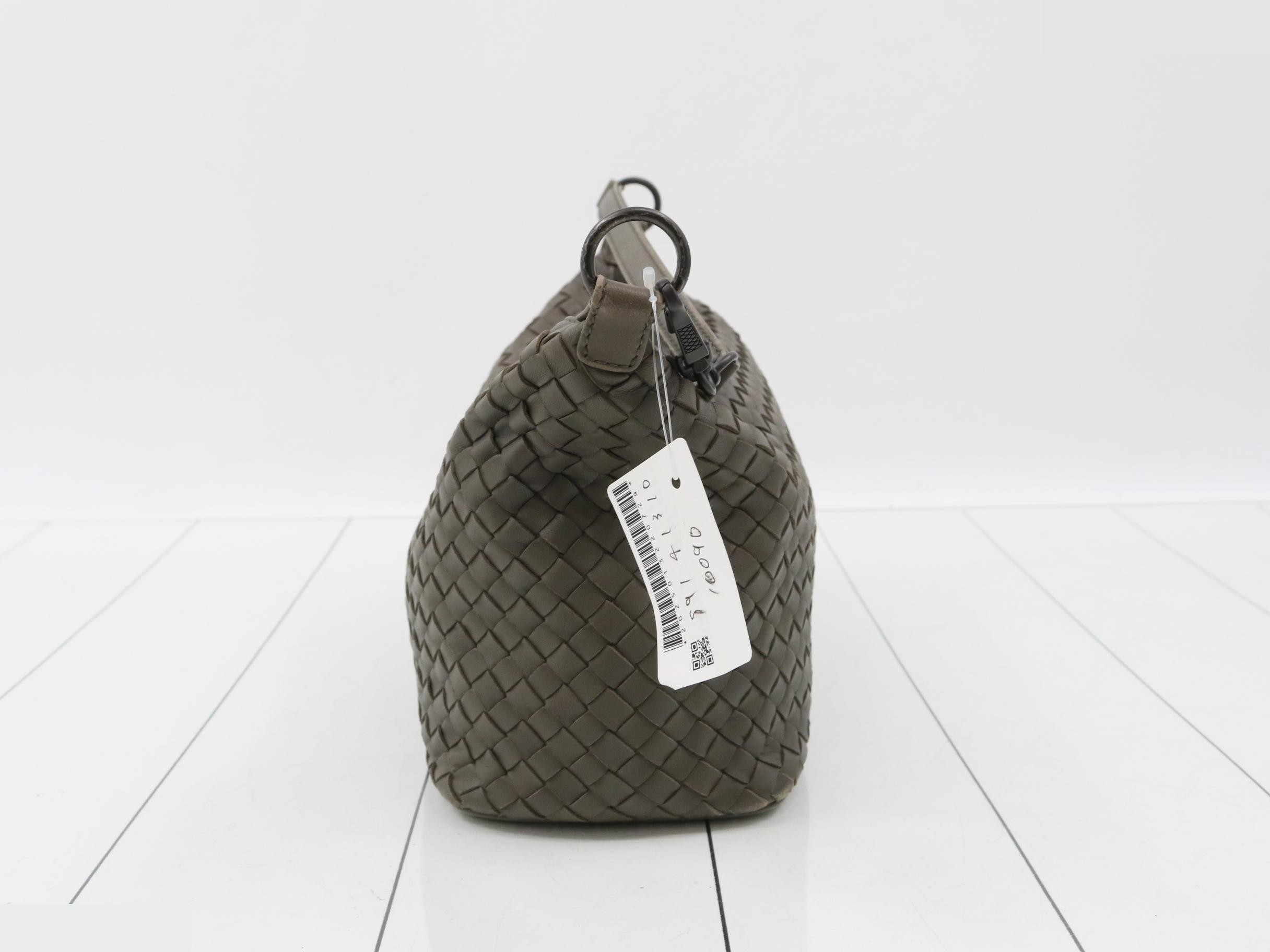 Intrecciato Leather One-Shoulder Bag — view 4