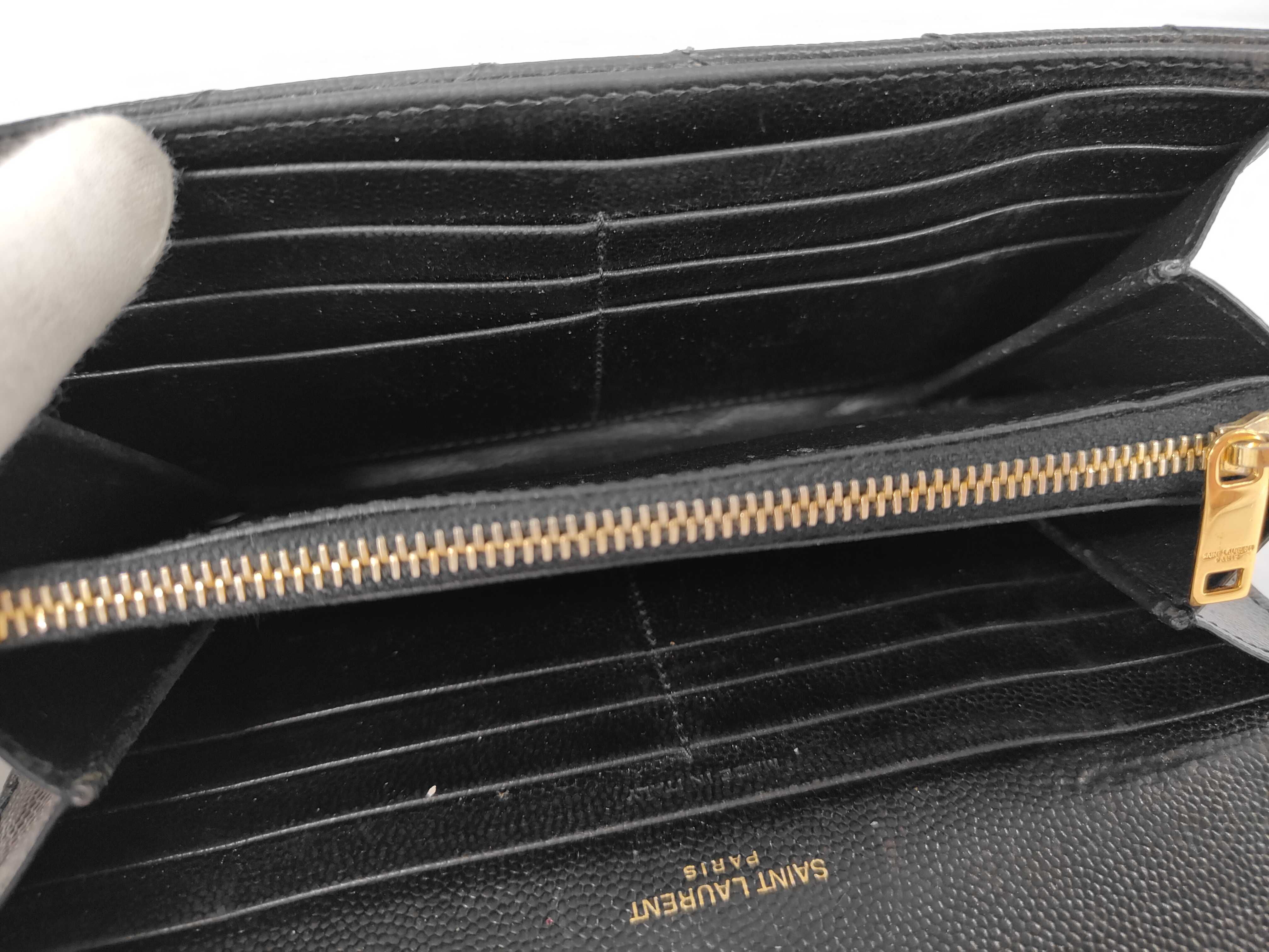 Black Caviar Skin Long Wallet GUE372264 — view 5