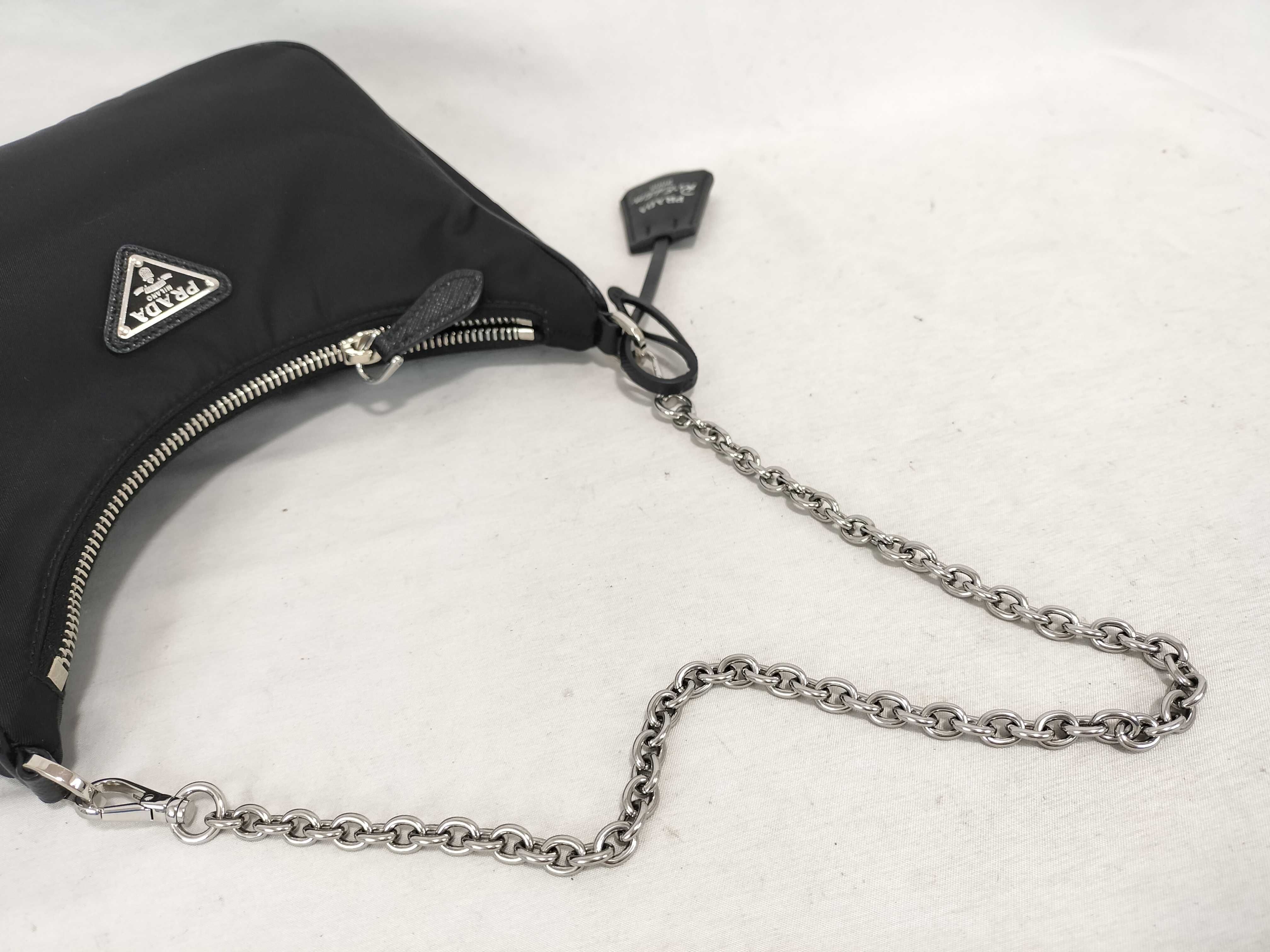 Nylon Prada Nylon Re-Edition 2WAY Chain Shoulder Bag Handbag 1BH204 Shoulder Bag — view 3