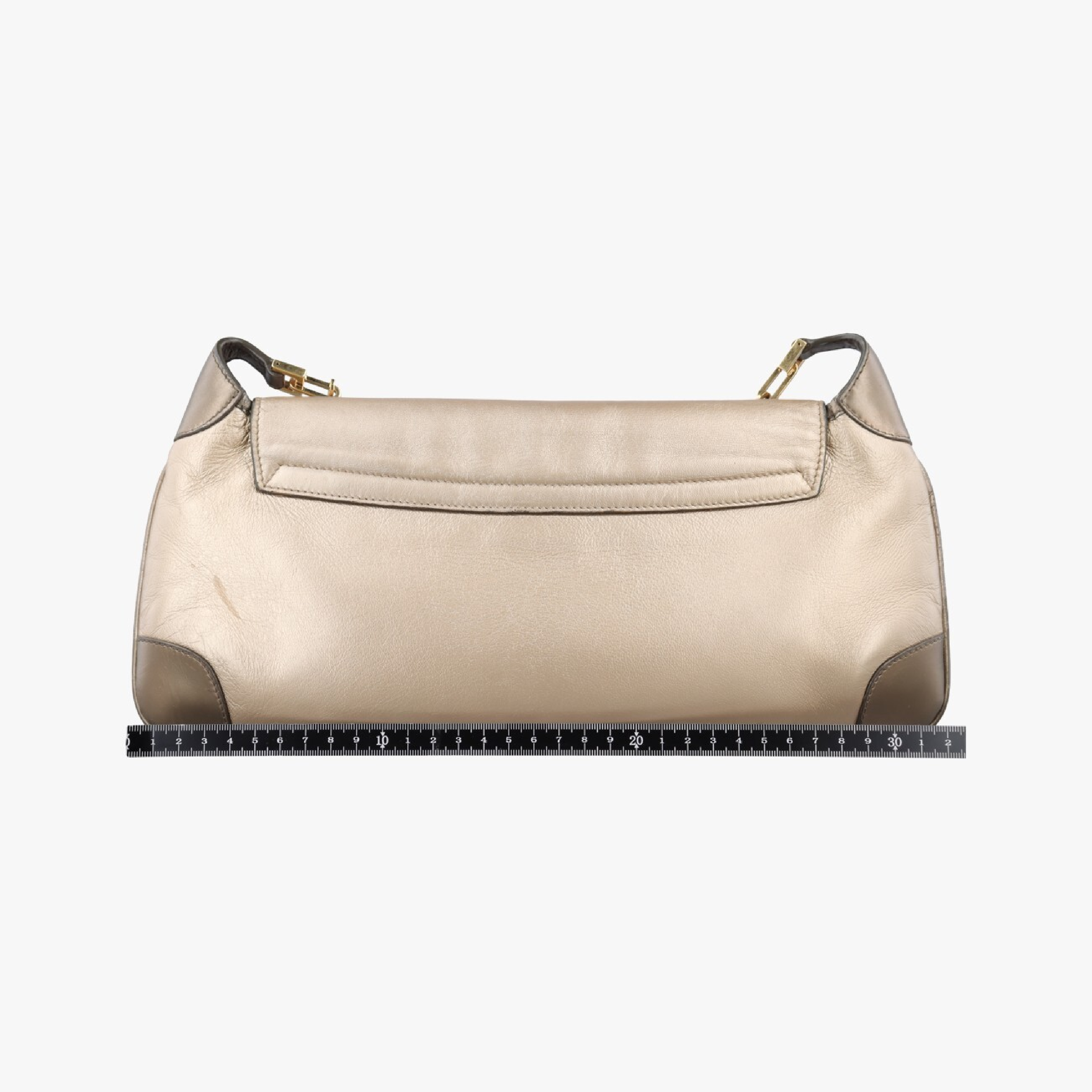 Tiger Head Gold Leather Shoulder Bag 001.41 — view 2