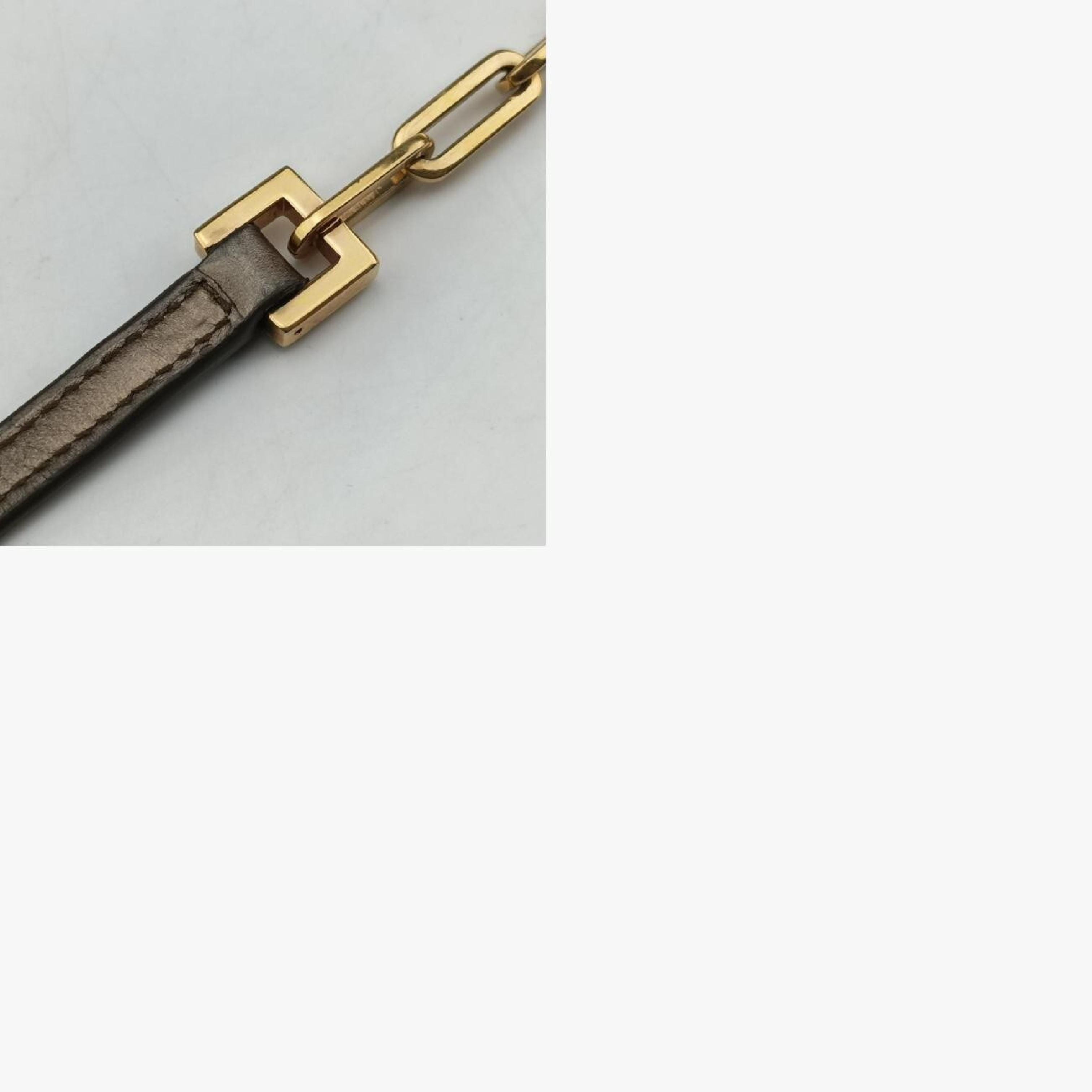 Tiger Head Gold Leather Shoulder Bag 001.41 — view 11