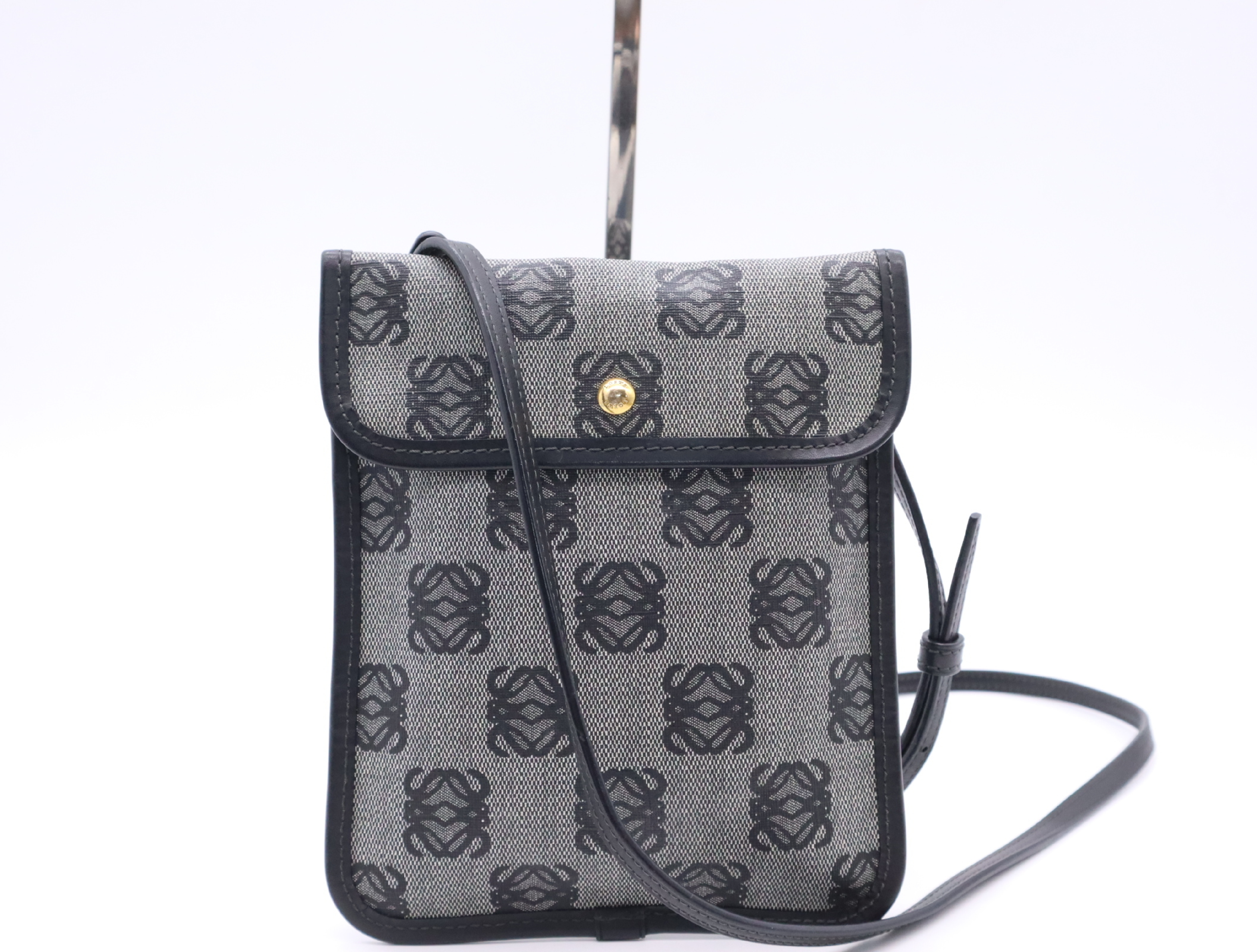 Anagram Shoulder Bag, Gray