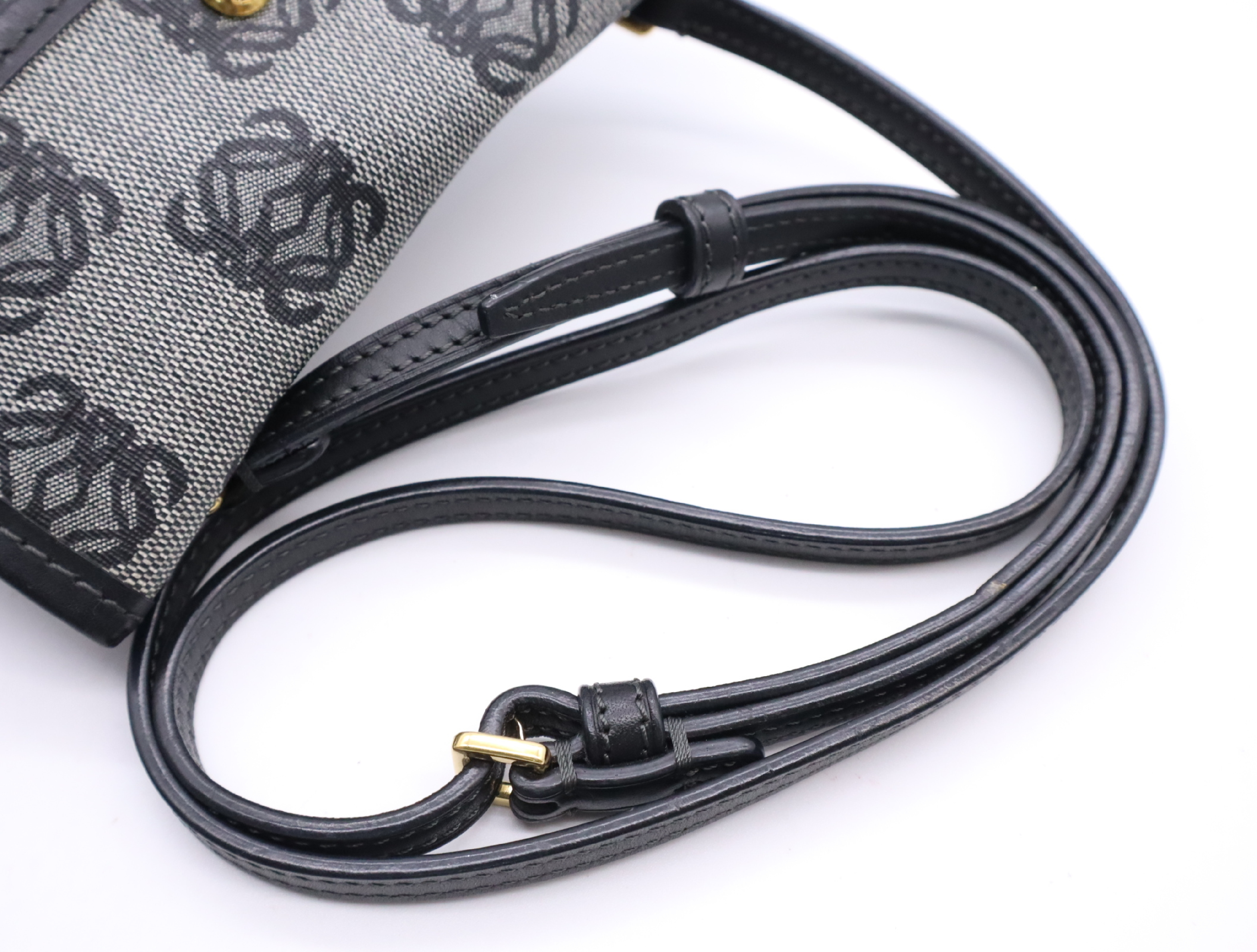 Anagram Shoulder Bag, Gray — view 10