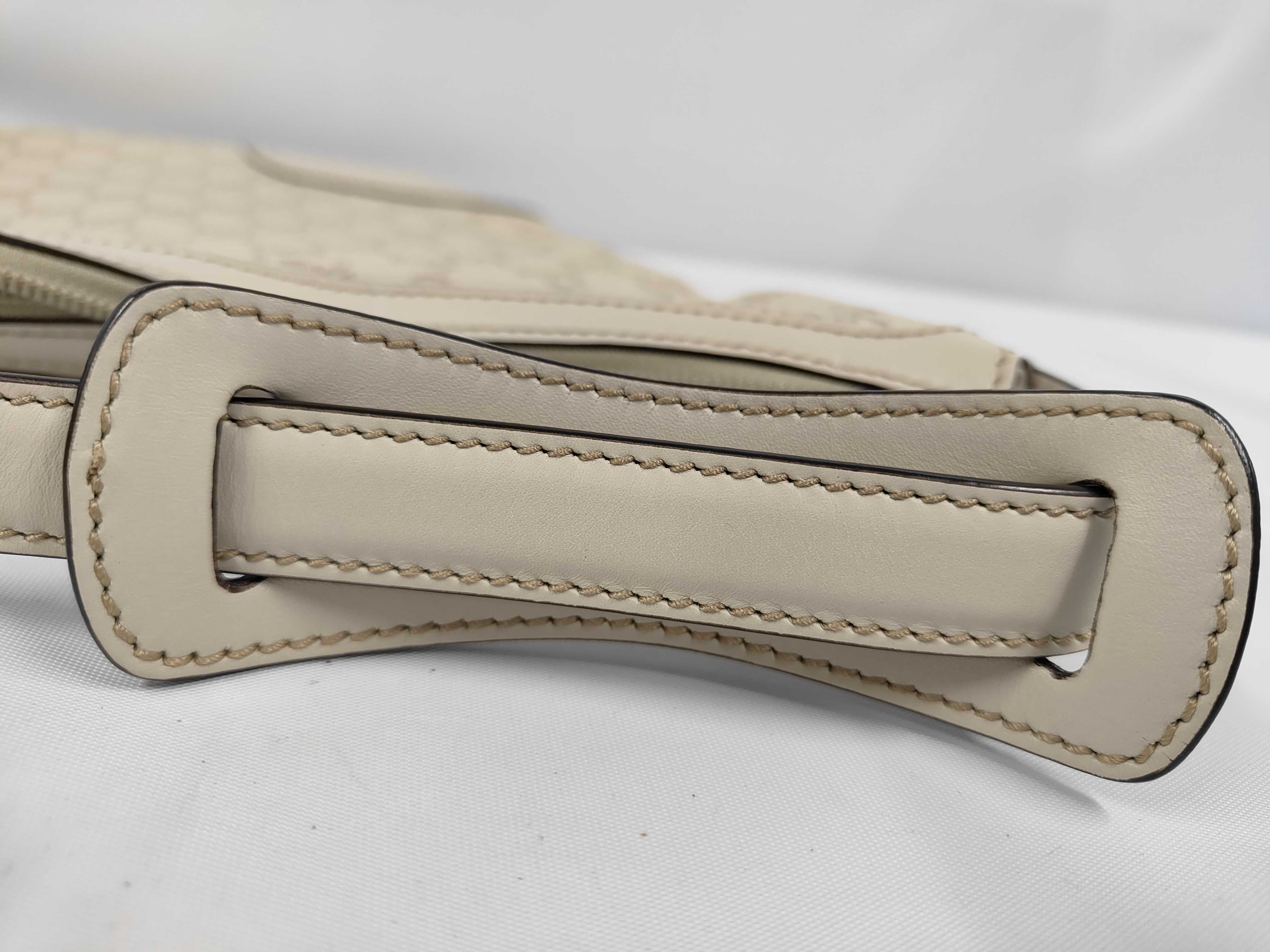 Leather One-Shoulder Bag, Beige, 293596 (Shoulder Bag) — view 5