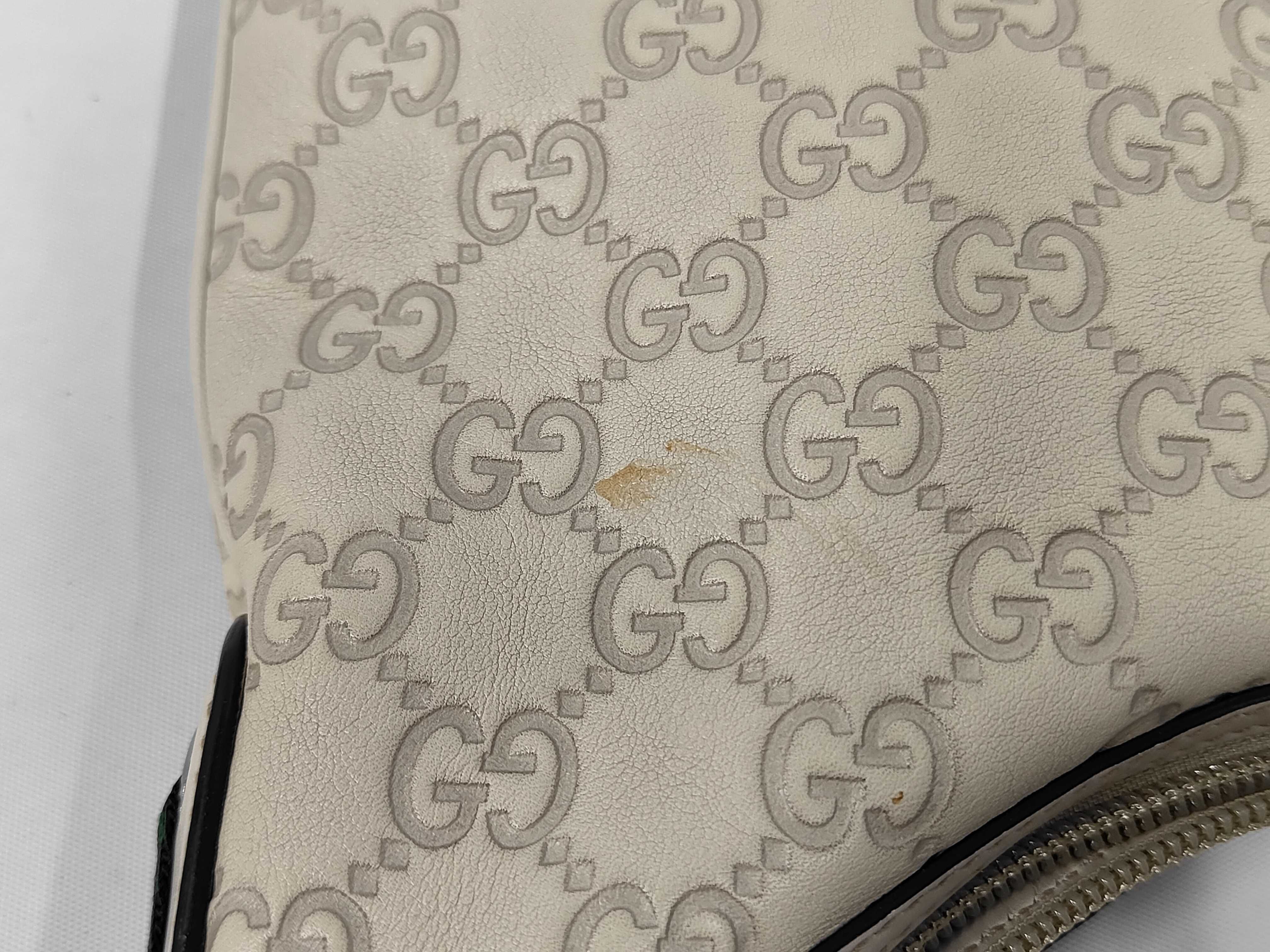 Leather One-Shoulder Bag, Beige, 293596 (Shoulder Bag) — view 10