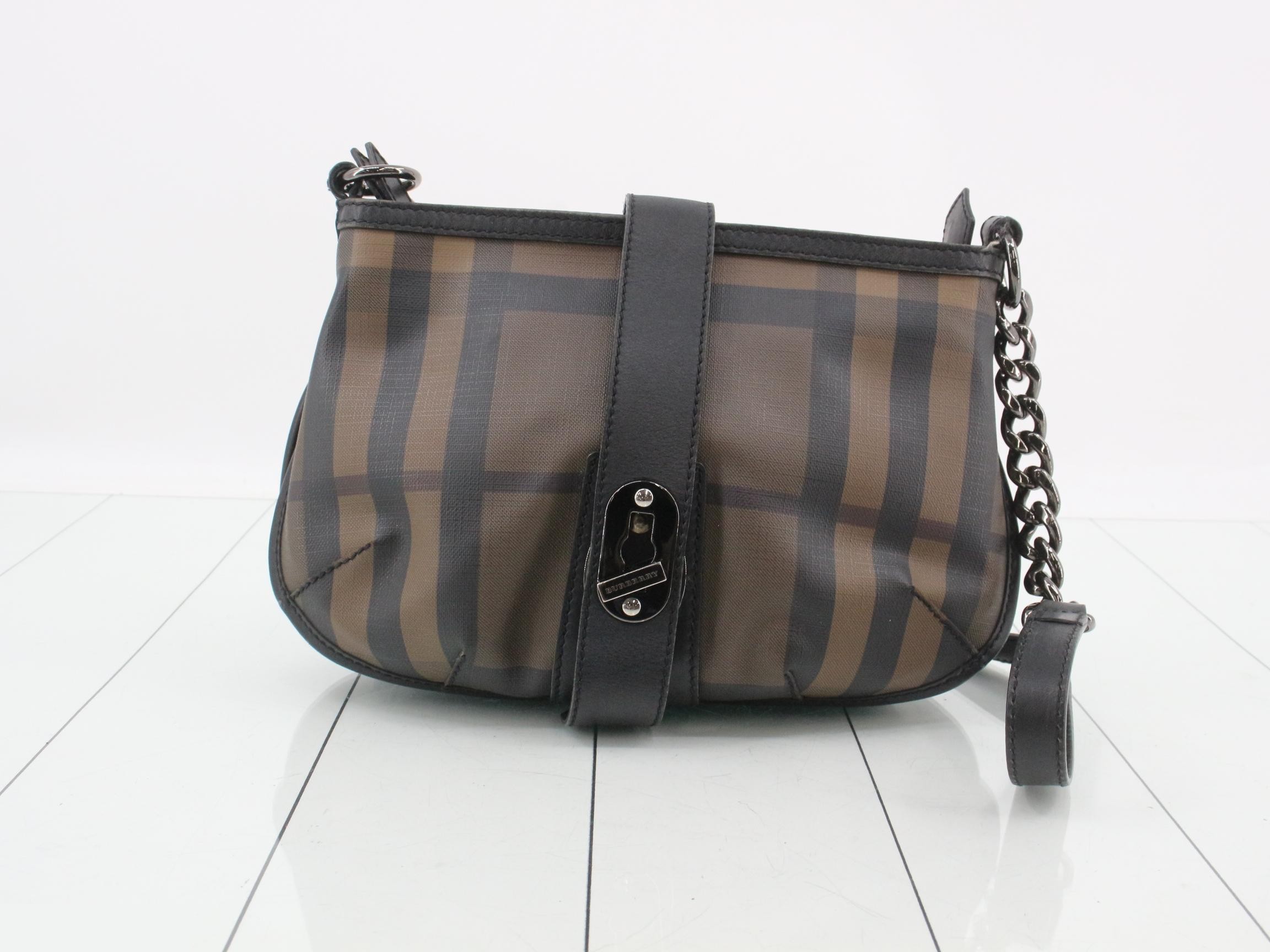 Checked shoulder bag