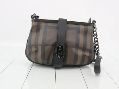 Checked shoulder bag