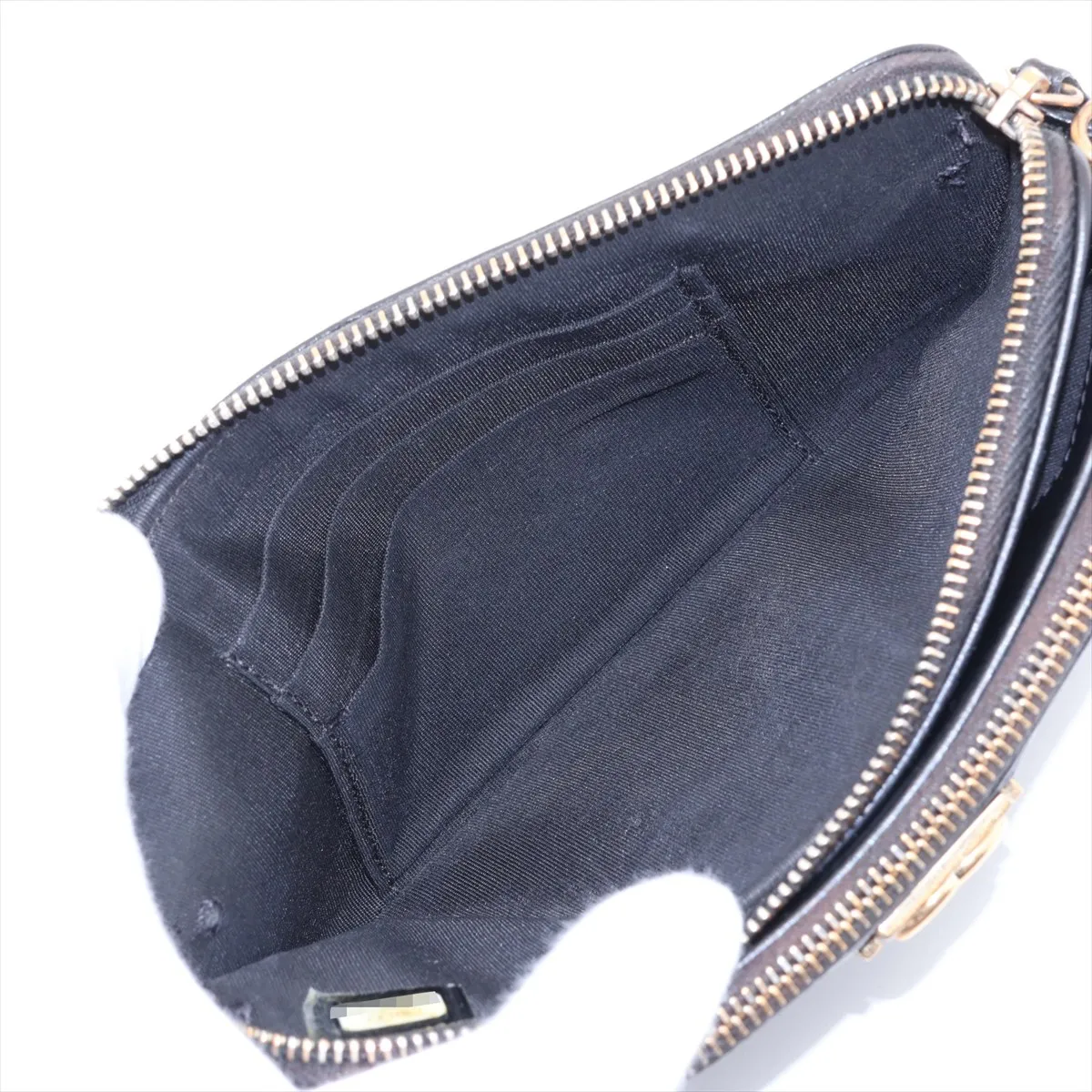 Boy Chanel Caviar Skin Chain Wallet, V-stitch, Black, Gold Hardware, 27926180, Serial Number 27 — view 6