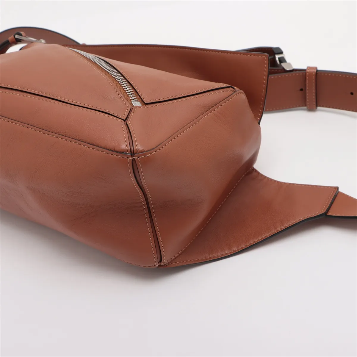 Puzzle Bum Bag Small Leather Body Bag Brown — view 3