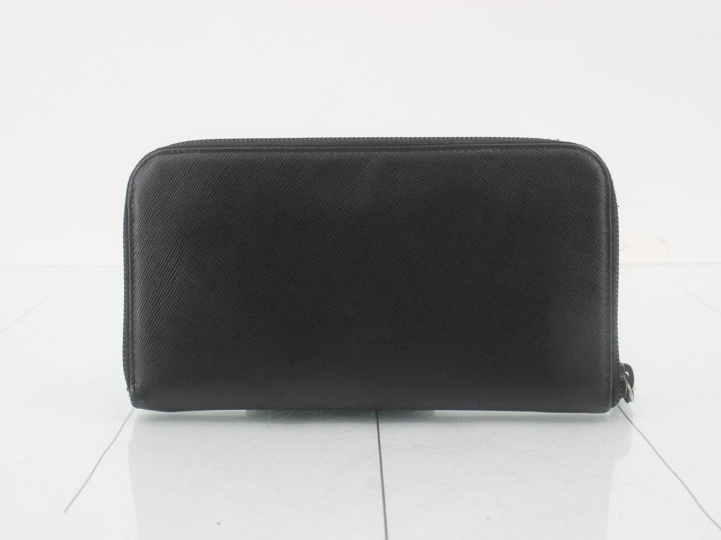 Wallet, Leather, Black, Saffiano — view 2