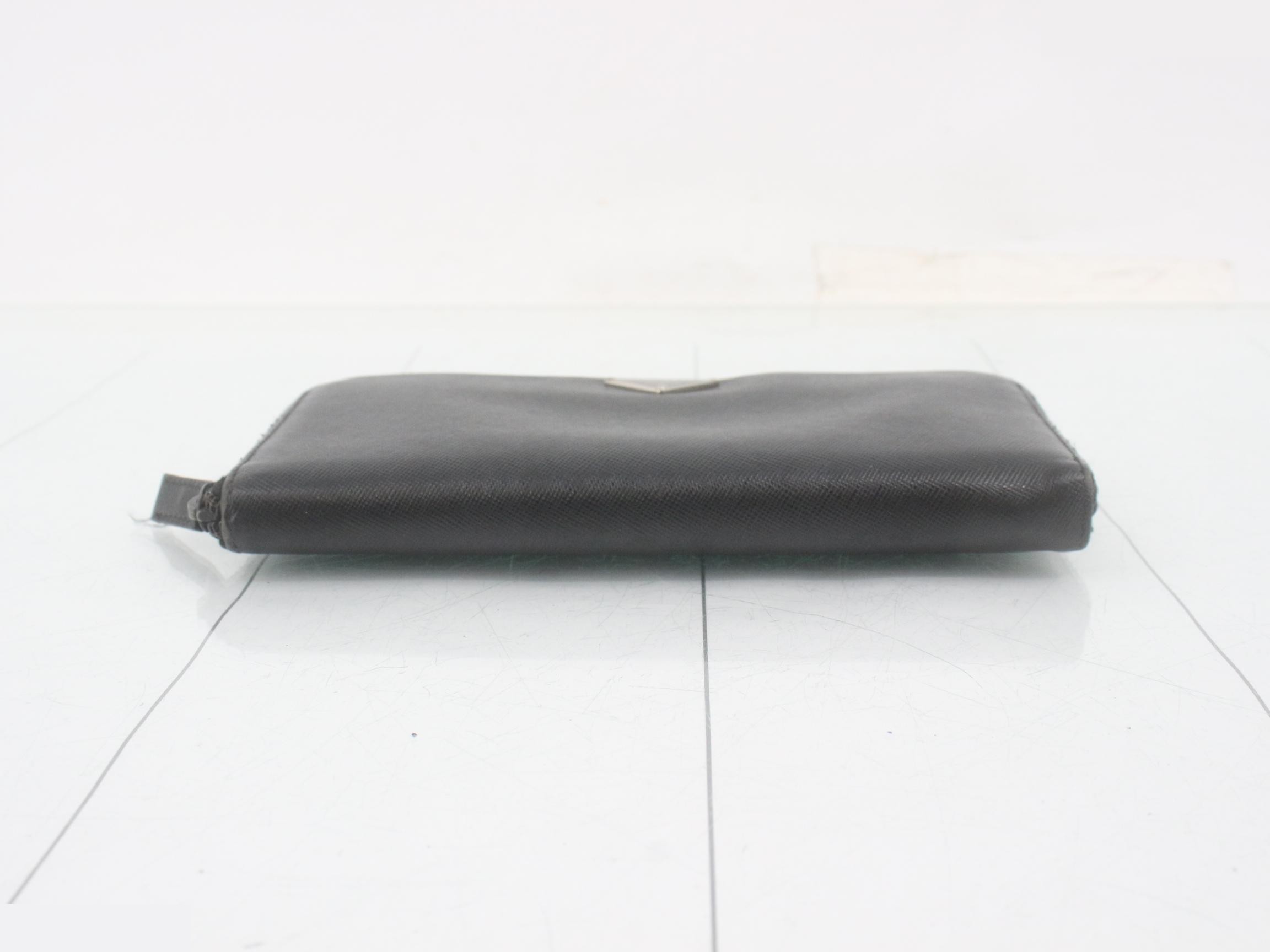 Wallet, Leather, Black, Saffiano — view 3