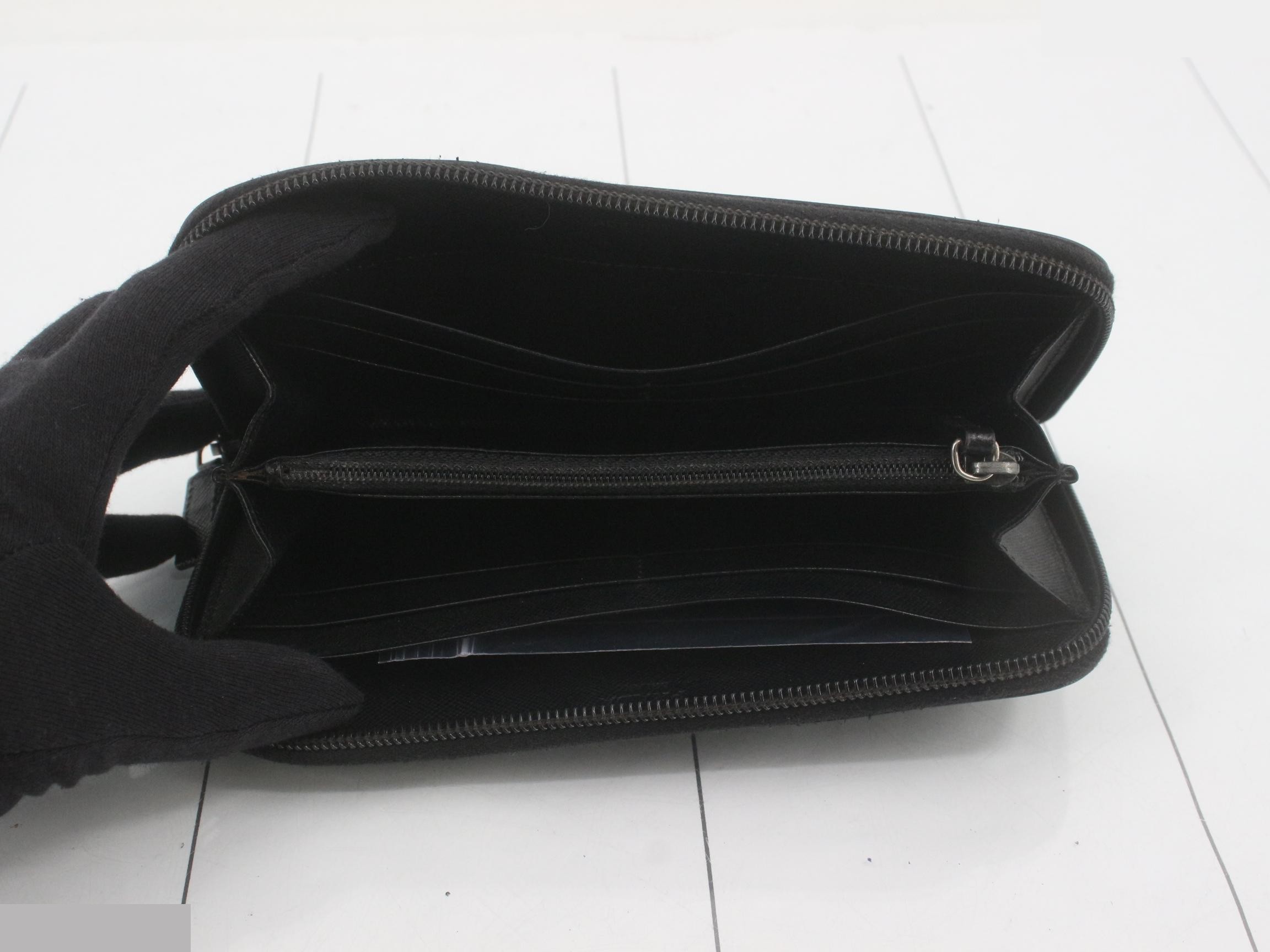 Wallet, Leather, Black, Saffiano — view 4