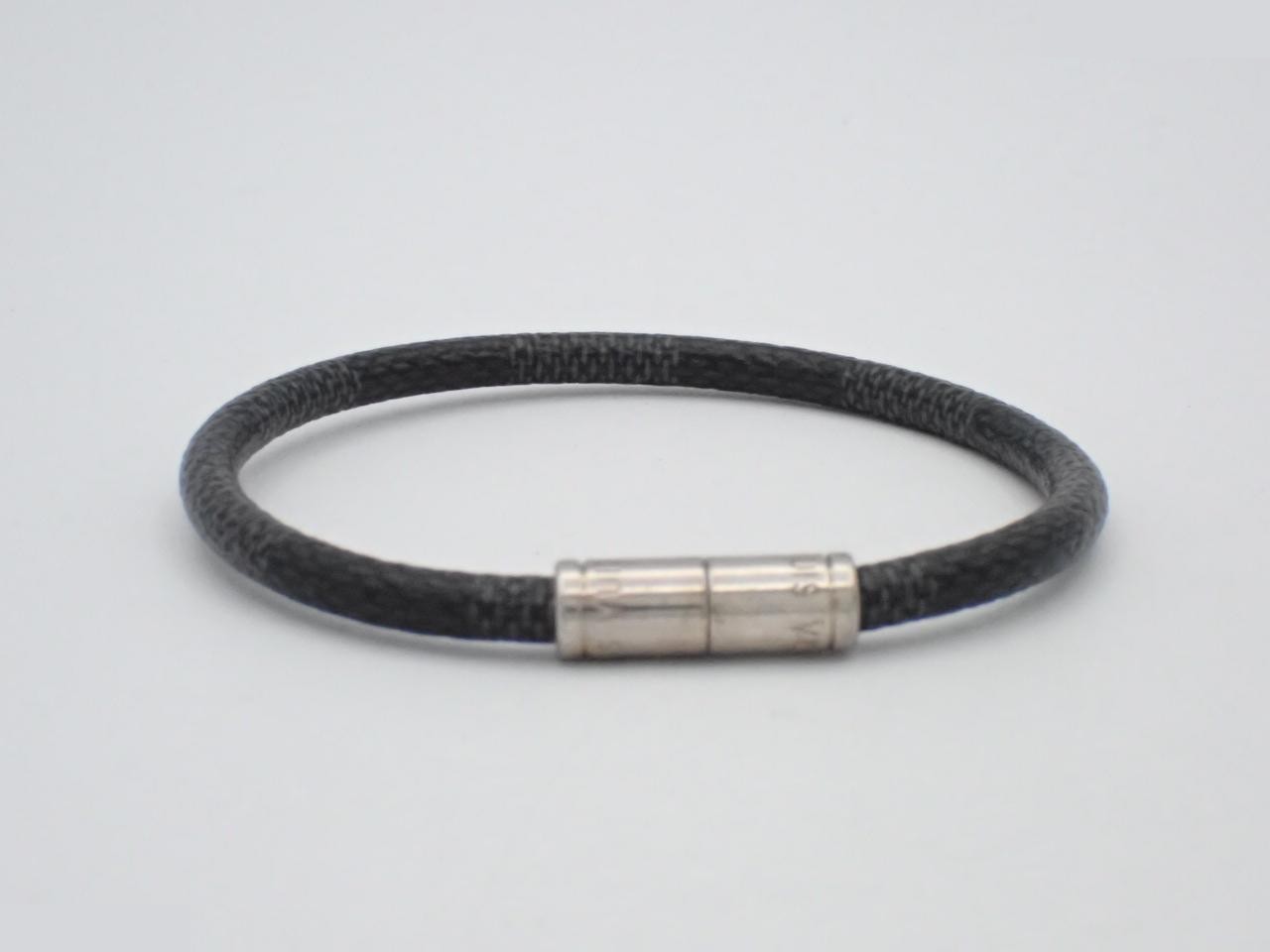 Keep It Damier Graphite Black Silver Bracelet Louis Vuitton — view 2