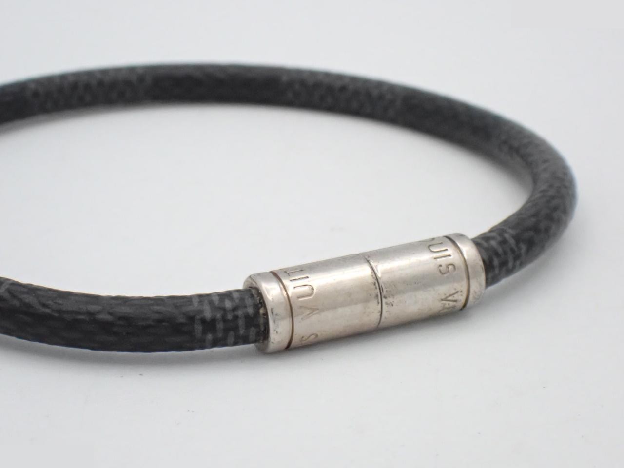 Keep It Damier Graphite Black Silver Bracelet Louis Vuitton — view 3