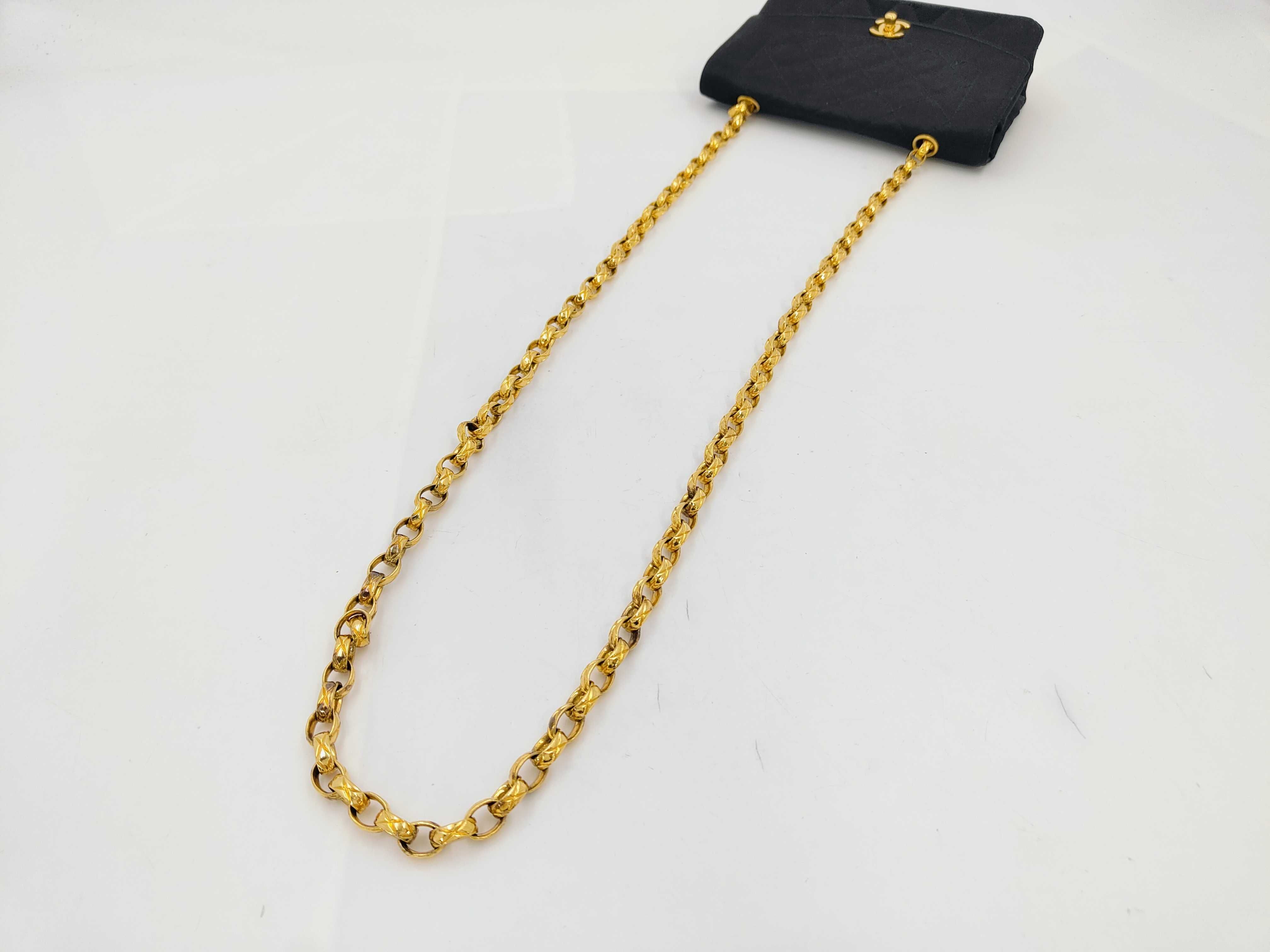 Diana Matelassé Coco Mark Satin Chain Shoulder Bag — view 3