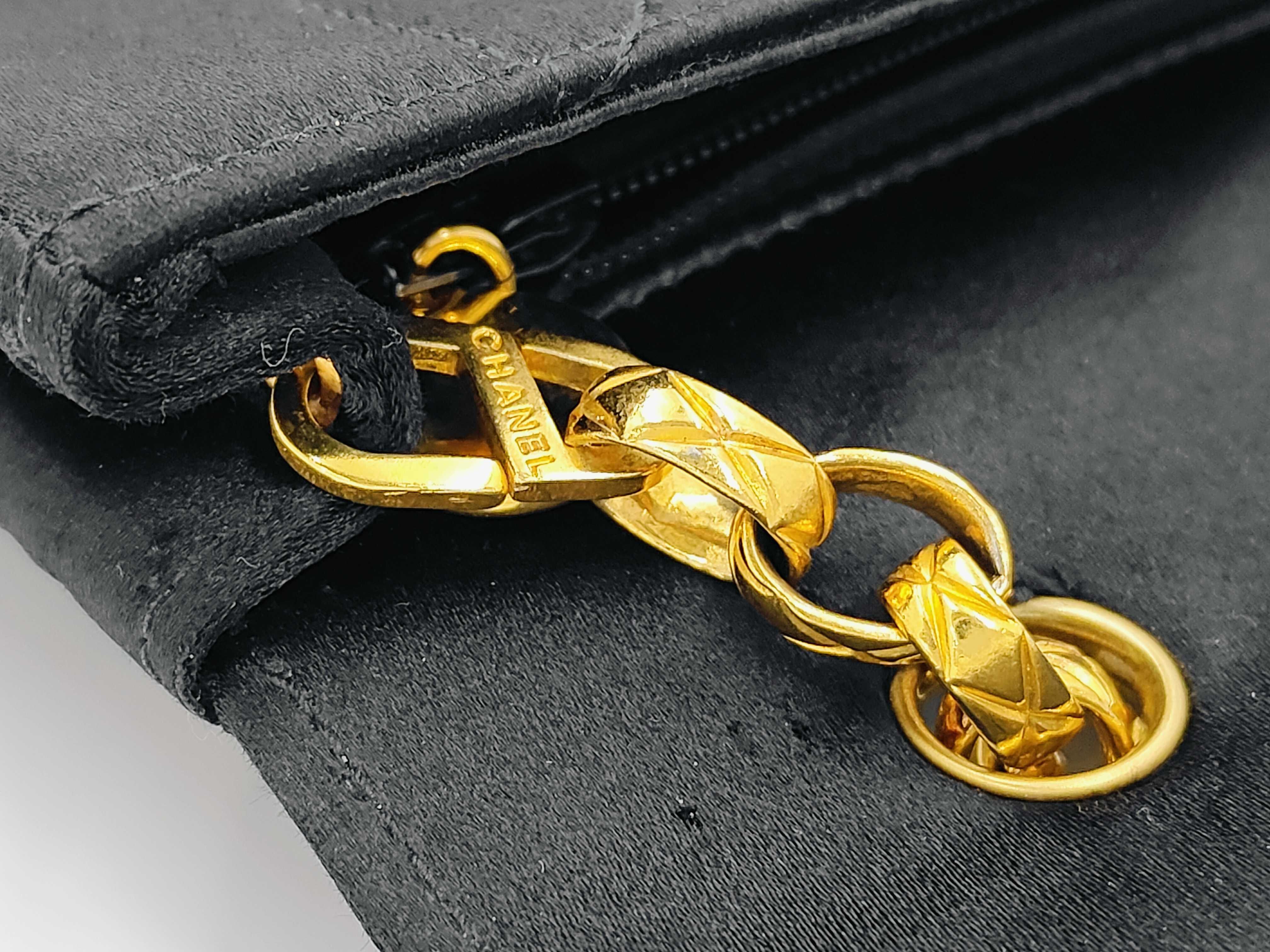 Diana Matelassé Coco Mark Satin Chain Shoulder Bag — view 5
