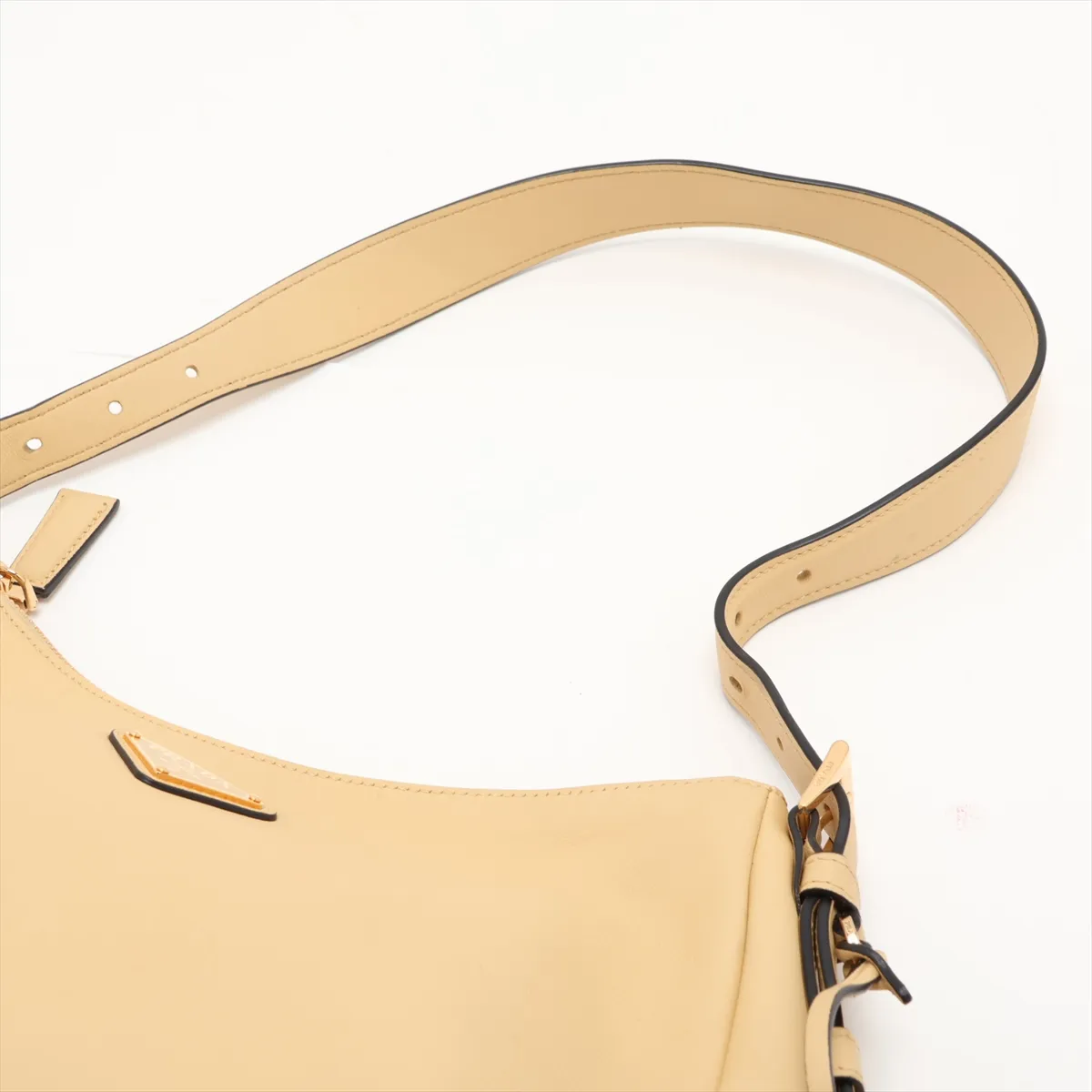 Aimé Medium Leather Shoulder Bag, Yellow — view 5