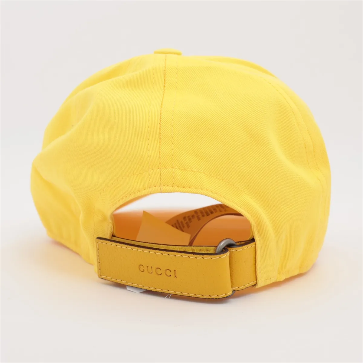 703207 Logo Cap, Size L, Cotton, Yellow. Shows wear, — view 3