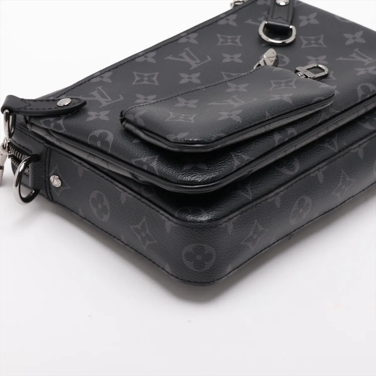 Monogram Eclipse Trio Messenger M69443 Black (RFID detected) — view 6