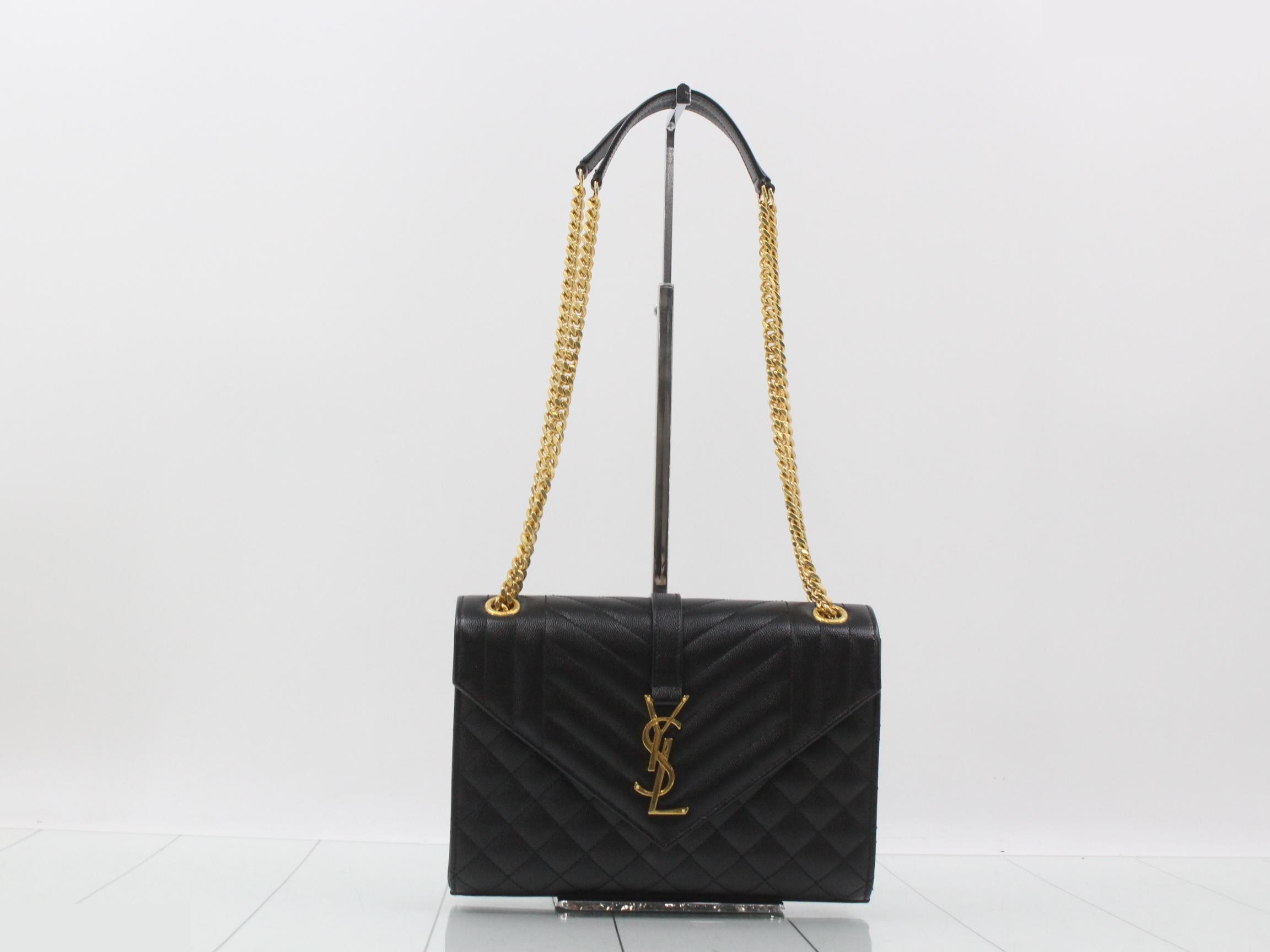 Envelope Chain Gold Shoulder Bag