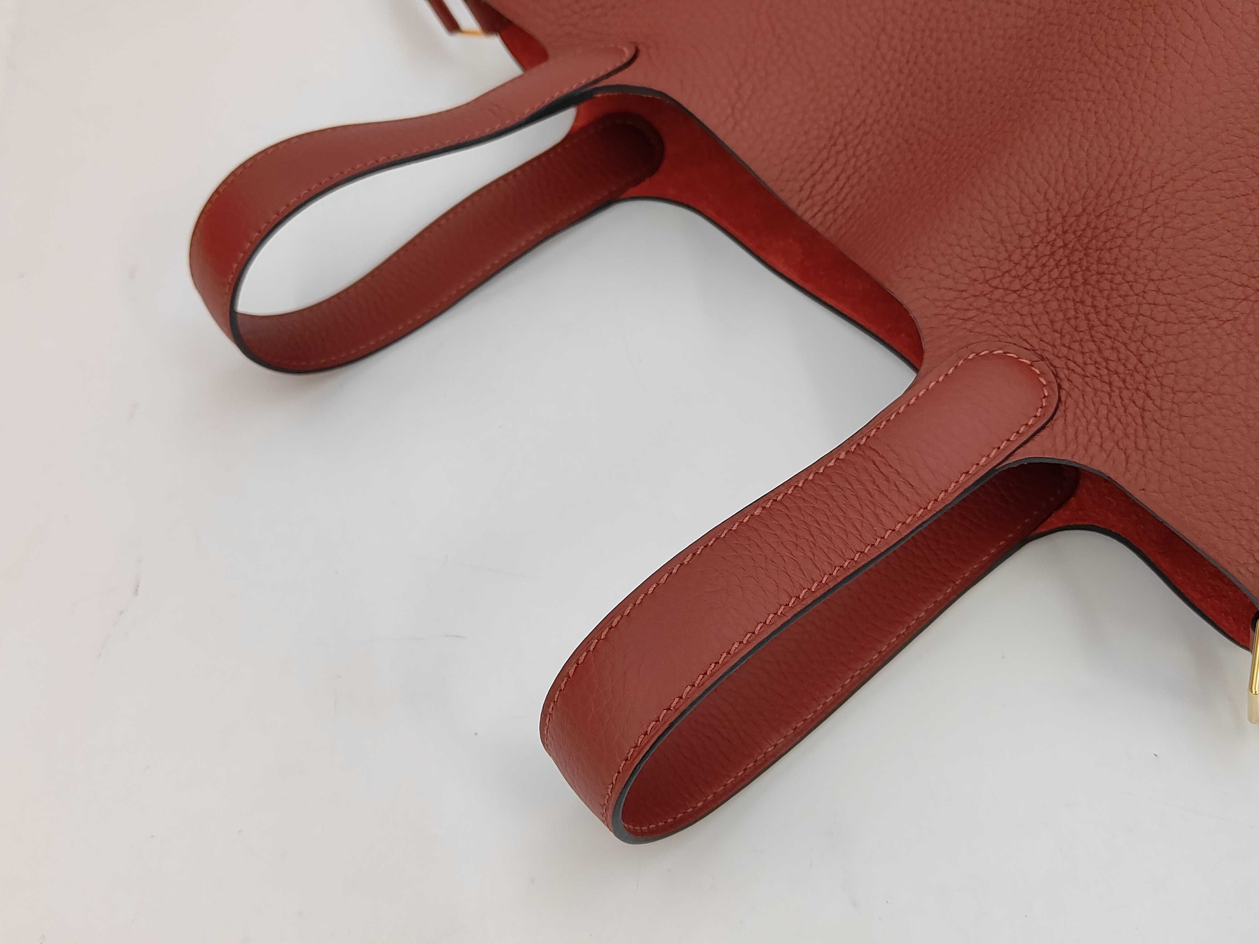 Picotin PM Rouge H GP G stamp handbag — view 3