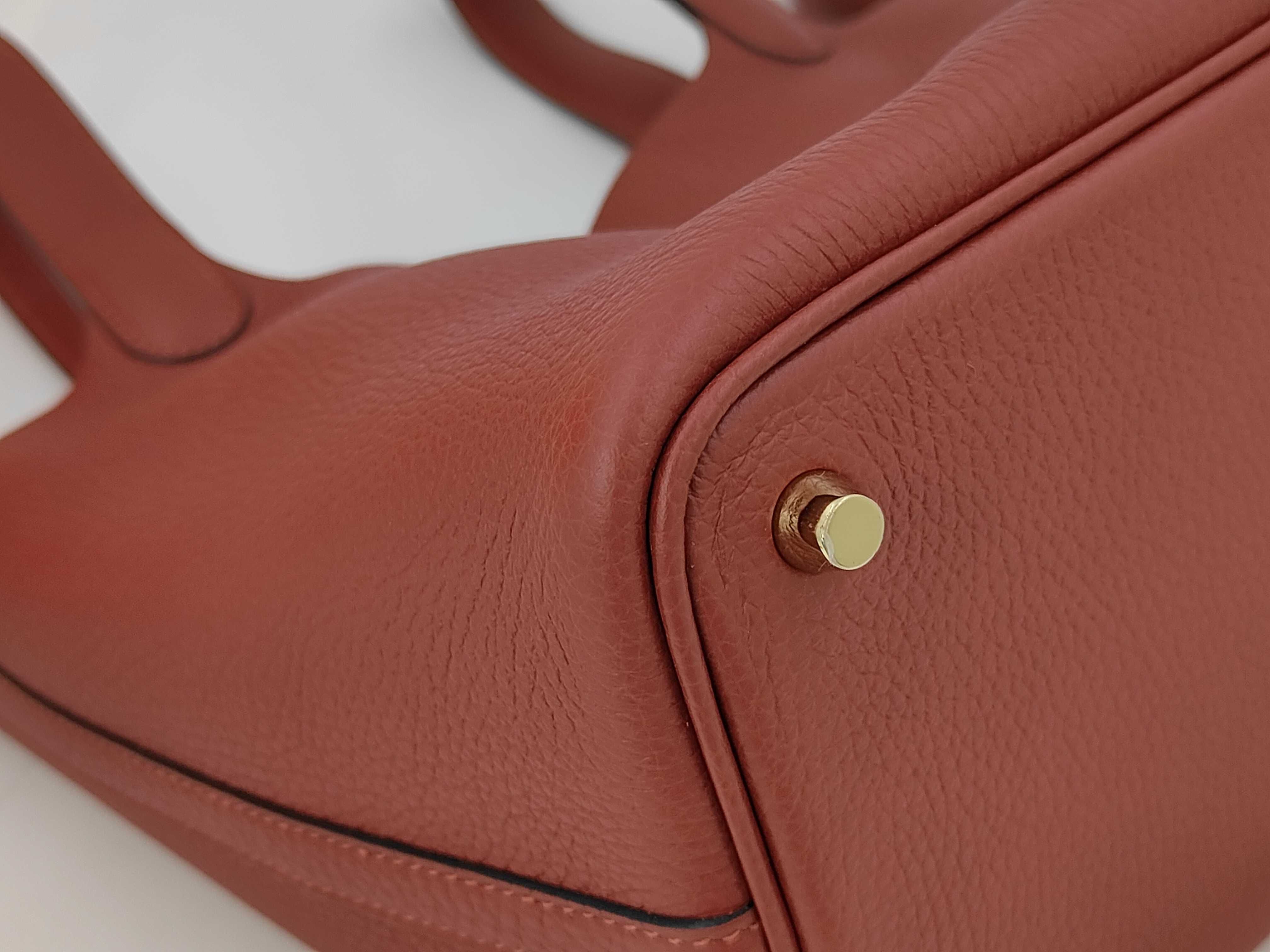 Picotin PM Rouge H GP G stamp handbag — view 6
