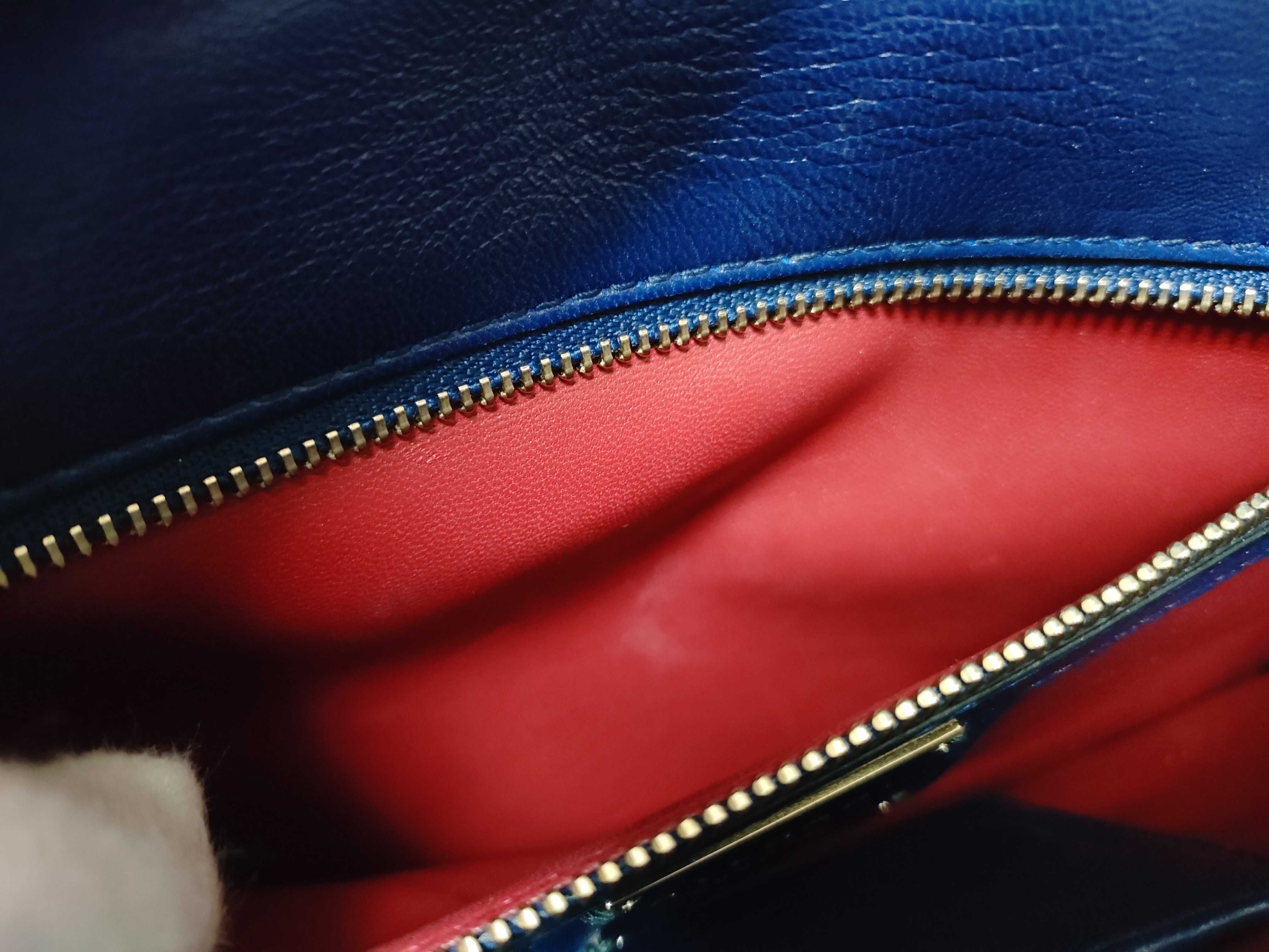 ID- Blue Quilted Scaglie Cow Skin Medium Serpenti Forever Shoulder Bag — view 13