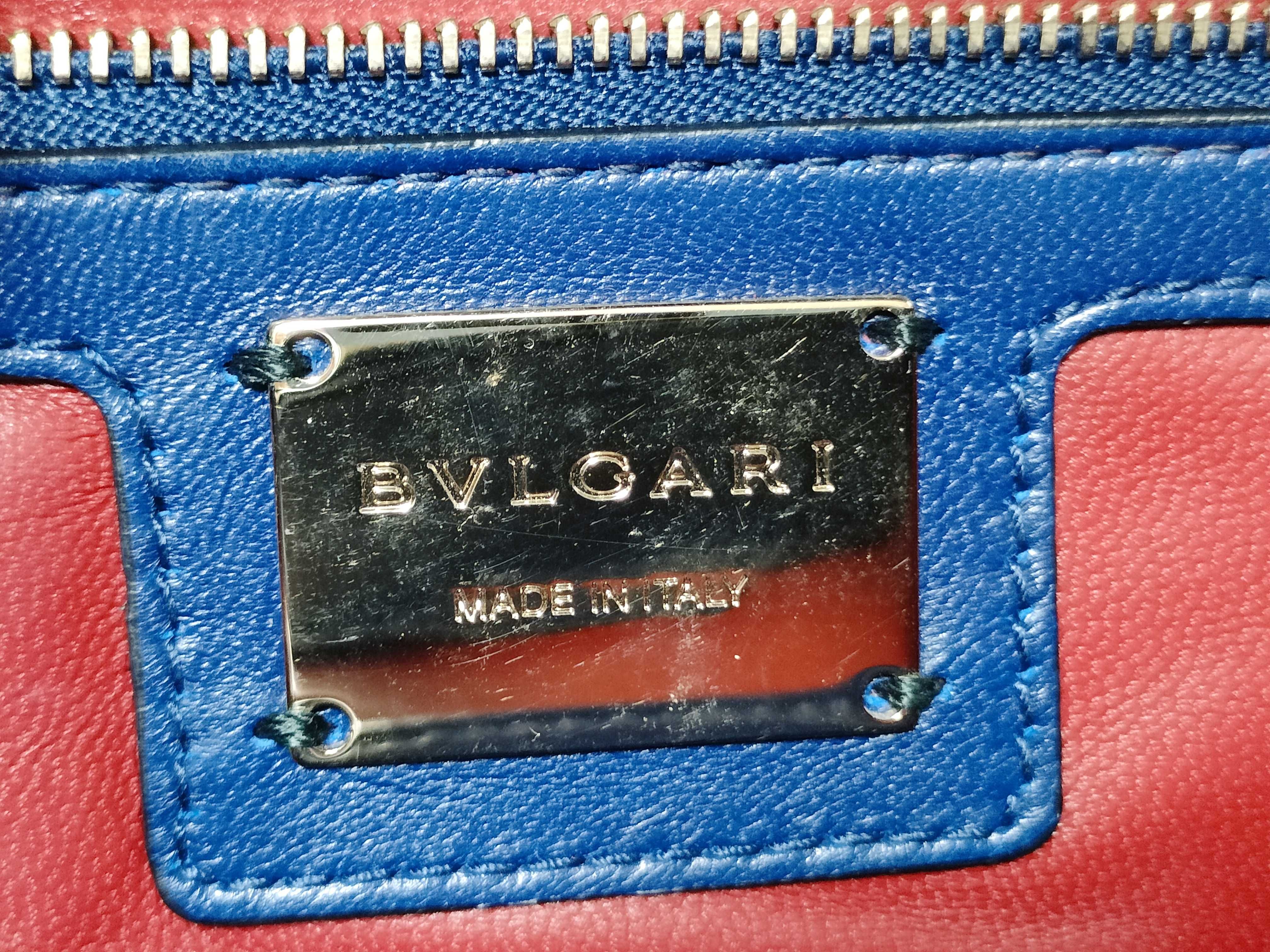ID- Blue Quilted Scaglie Cow Skin Medium Serpenti Forever Shoulder Bag — view 14