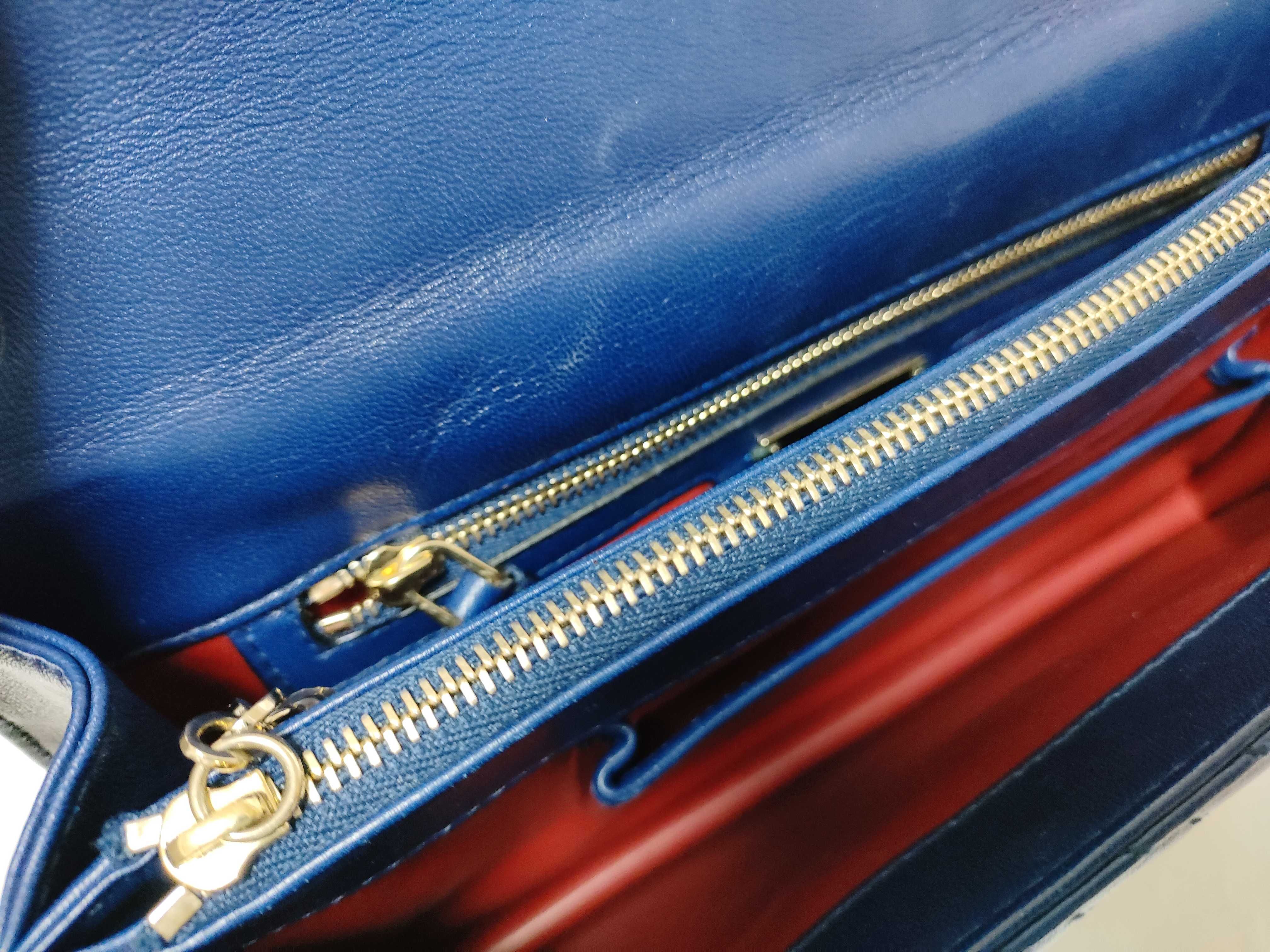 ID- Blue Quilted Scaglie Cow Skin Medium Serpenti Forever Shoulder Bag — view 10